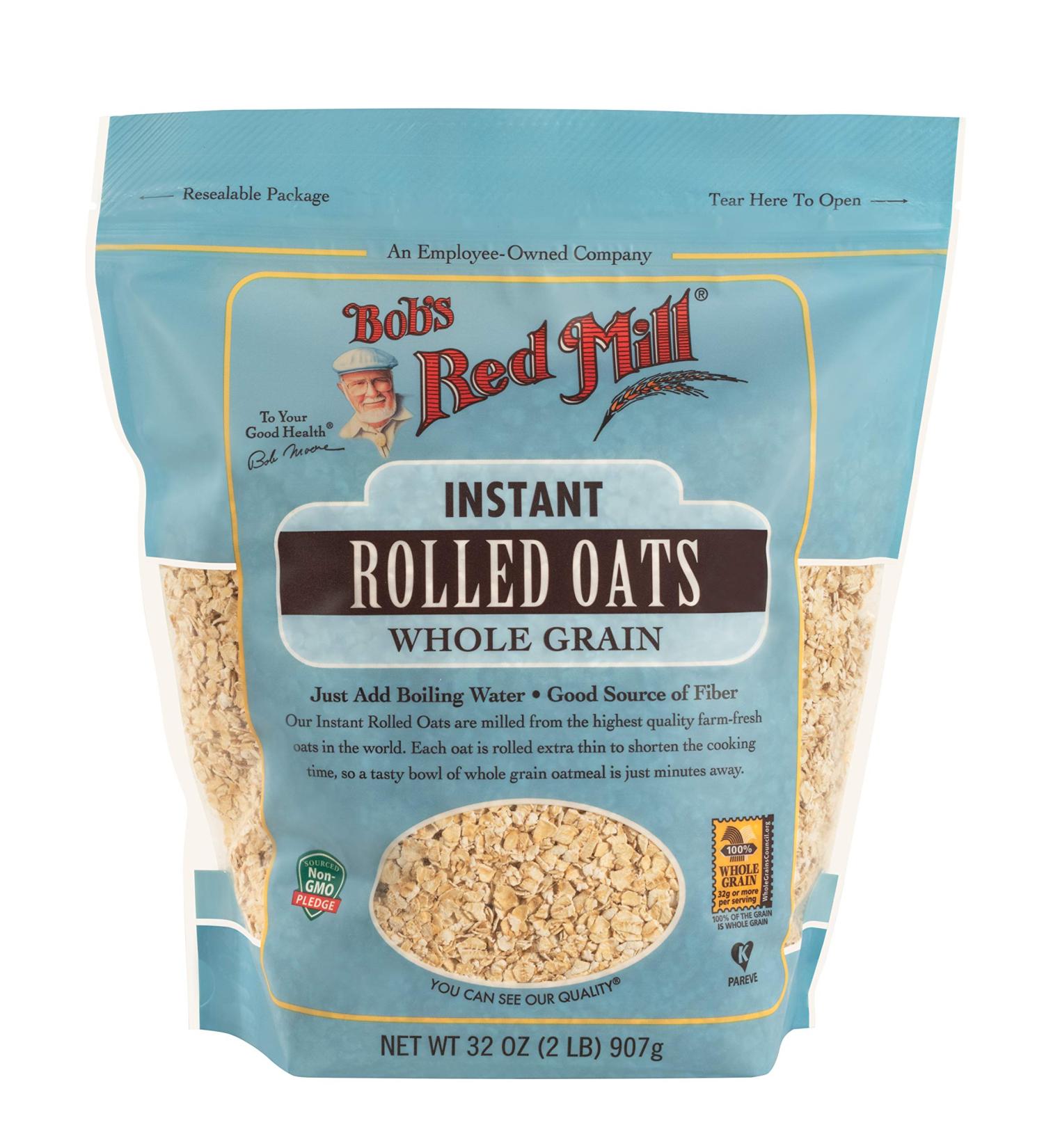 Bob's Red Mill Instant Rolled Oats - 32 Oz Resealable Pack for Quick Breakfast - Buy Online on GoSupps.com