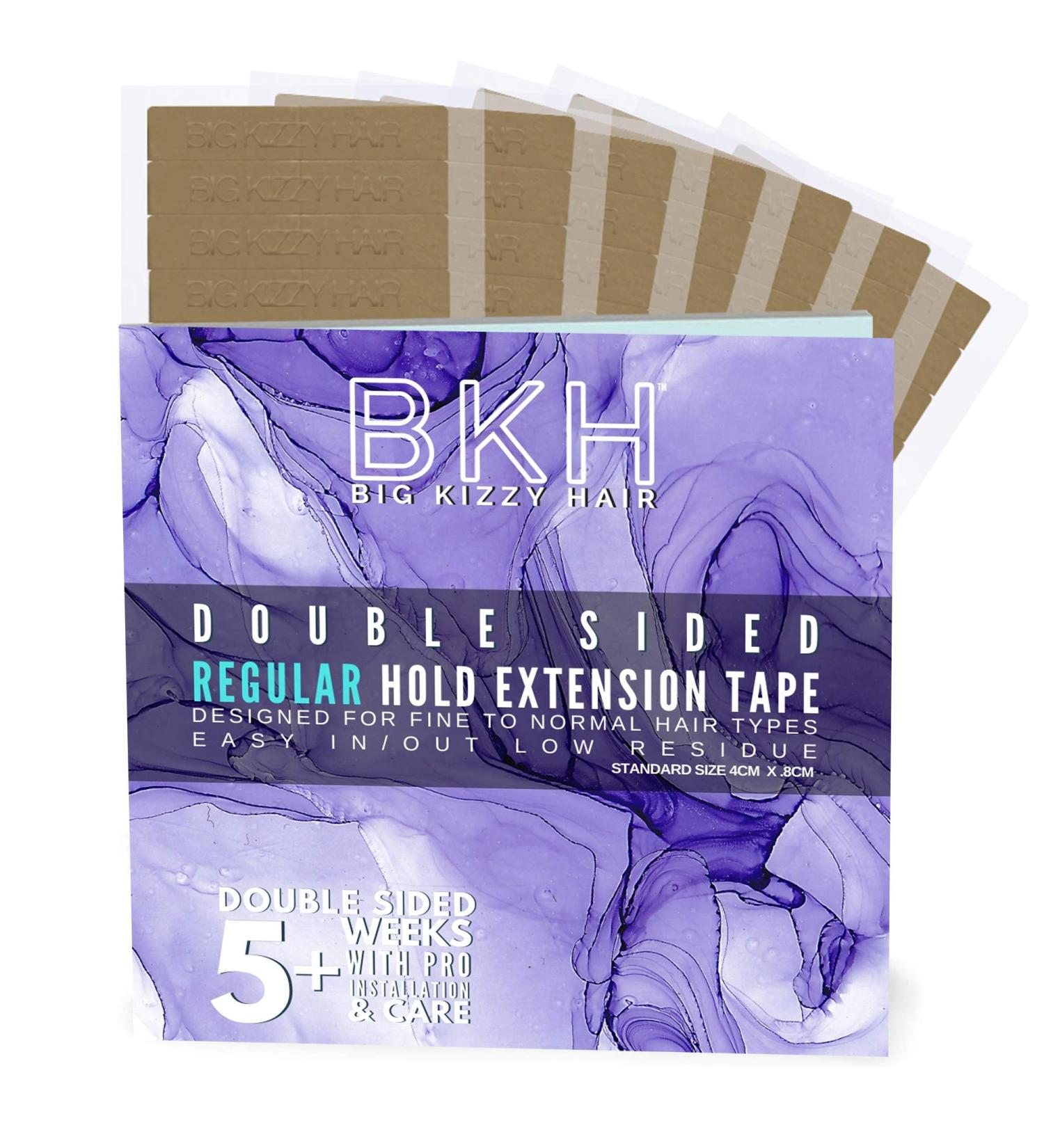 Buy Big Kizzy Regular Hold Tape - 144 Tabs | Strong Natural Hold for Extensions - Lasts 5-7+ Weeks - International Shipping Available - Buy Online on GoSupps.com