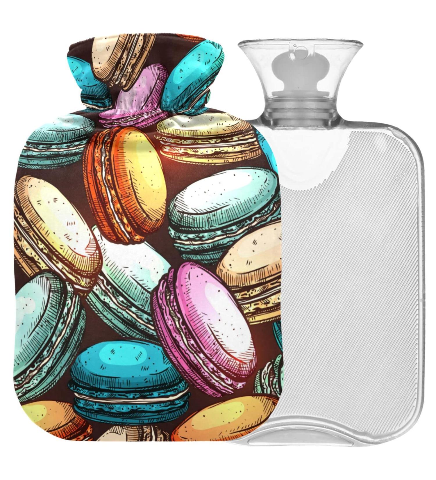 Shop Naanle Vintage Macarons Hot Water Bottle 1L - Transparent Bed & Foot Warmer for Pain Relief & Cold Therapy - International Shipping Available - Buy Online on GoSupps.com