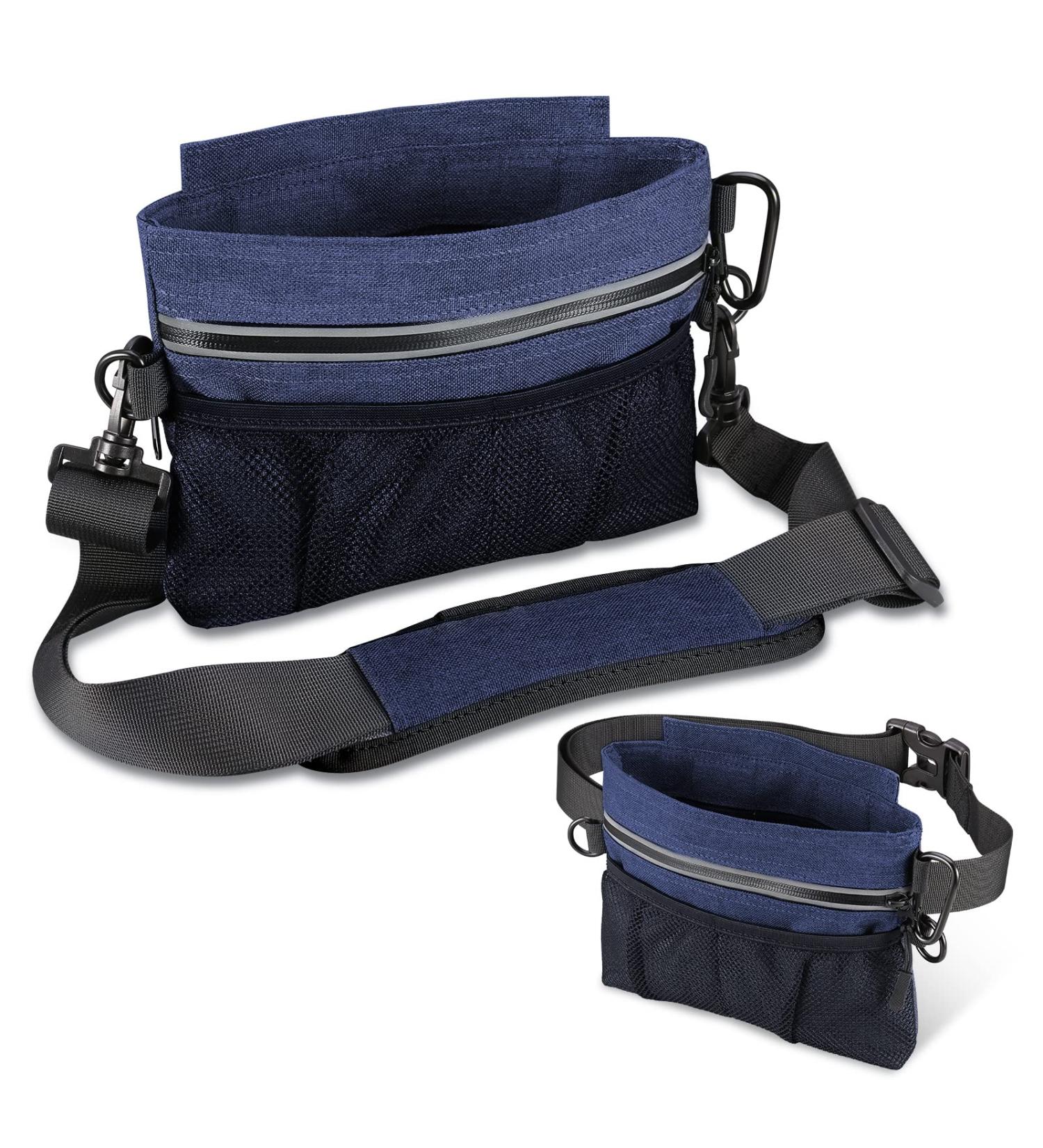 BriFit Dog Treats Bag - Magnetic Lock Feces Bag Holder Adjustable Belt & Dwellbag (Blue) - Perfect for Pet Owners - International Shipping Available - Buy Online on GoSupps.com