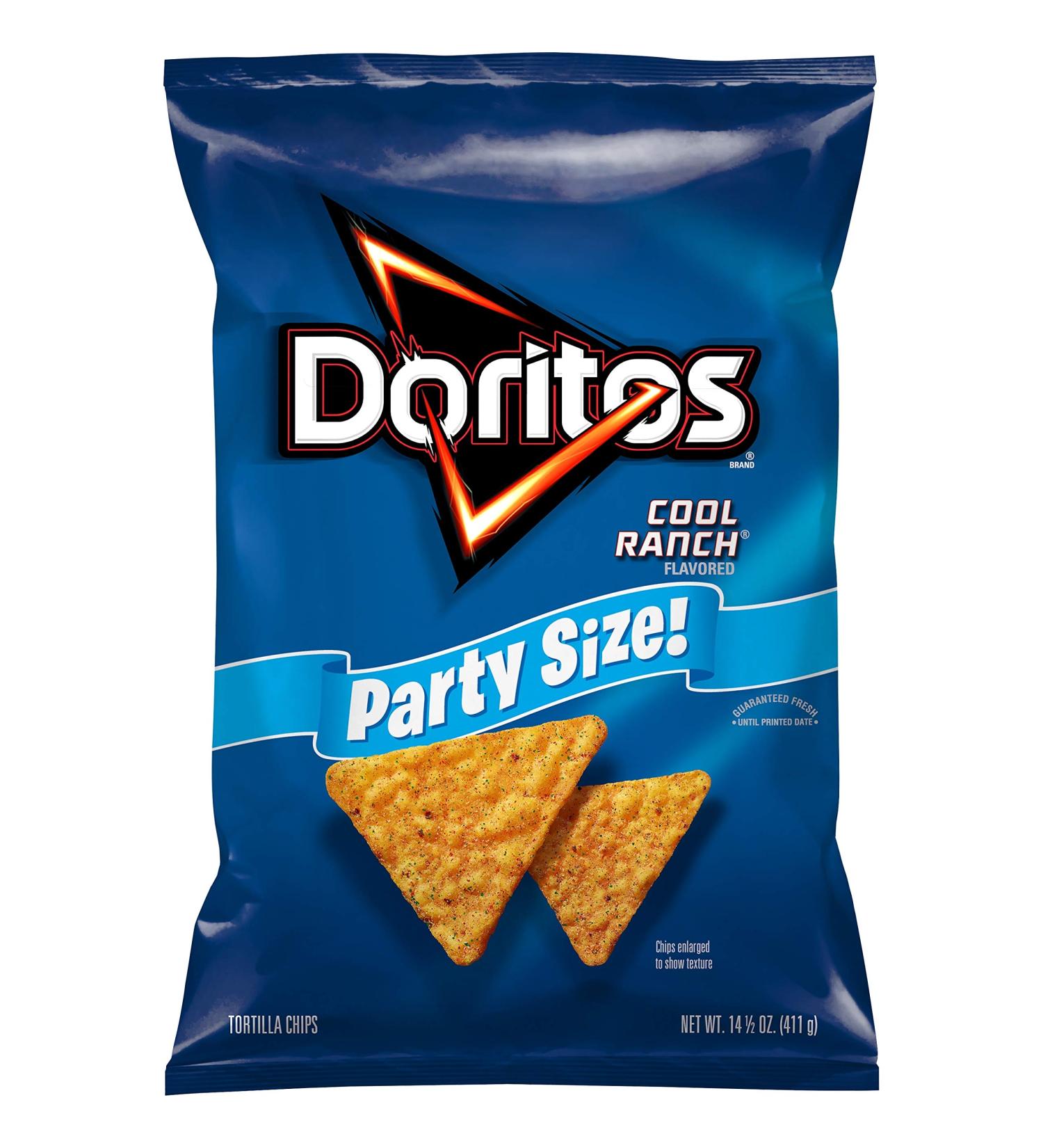 Doritos Cool Ranch Tortilla Chips - 14.5oz Party Size Bag (Pack of 1) - Buy Online on GoSupps.com
