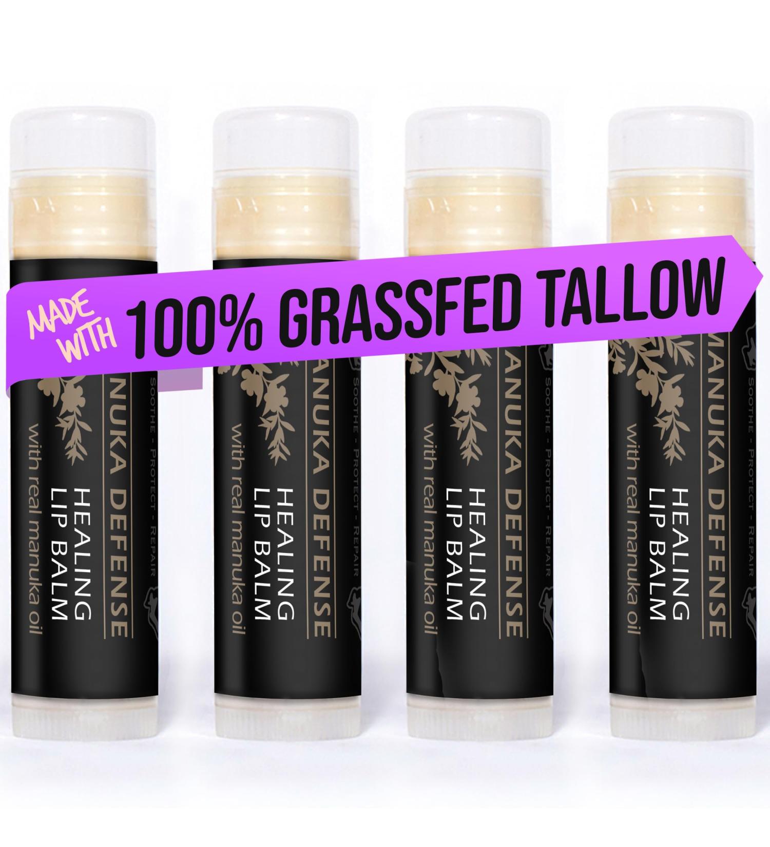 BALM OF GILEAD Manuka Defense Healing Lip Balm - Intensive Moisture Therapy in Tube w/Manuka Tea Tree & Cooling Peppermint - Ideal for Chapped & Cracked Lips - Beauty Pack Of 4-0.15 oz - Buy Online on GoSupps.com