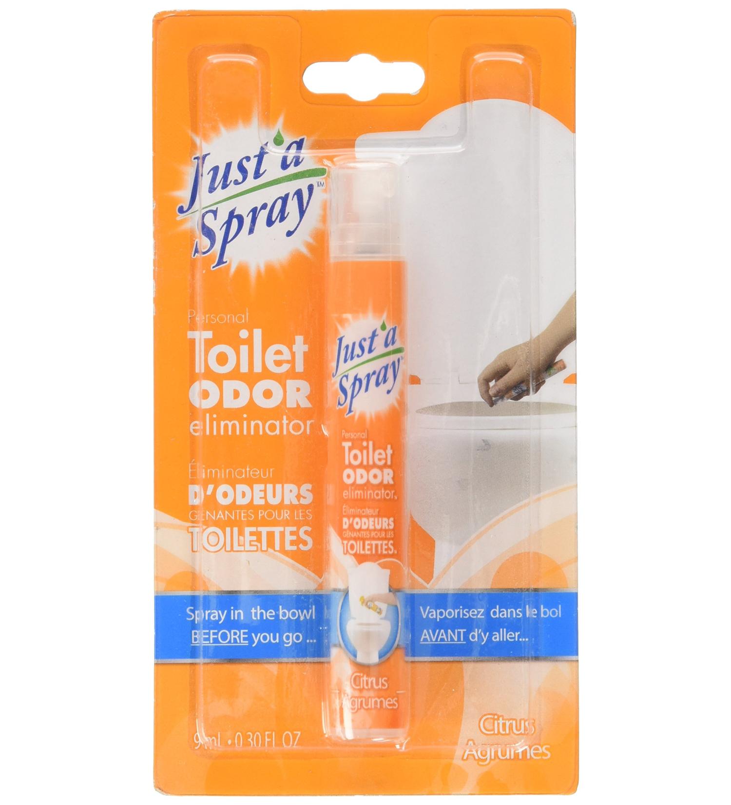 Just a Spray Before You Go Toilet Odor Eliminator Citrus 9 ml - Poop Spray Pocket Toilet Spray Travel Size Personal Freshener. - Buy Online on GoSupps.com