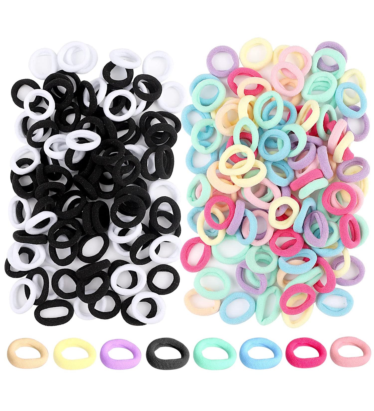200Pcs Candy Color Hair Bands - Elastic Hair Ties for Girls and Kids - Buy Online on GoSupps.com