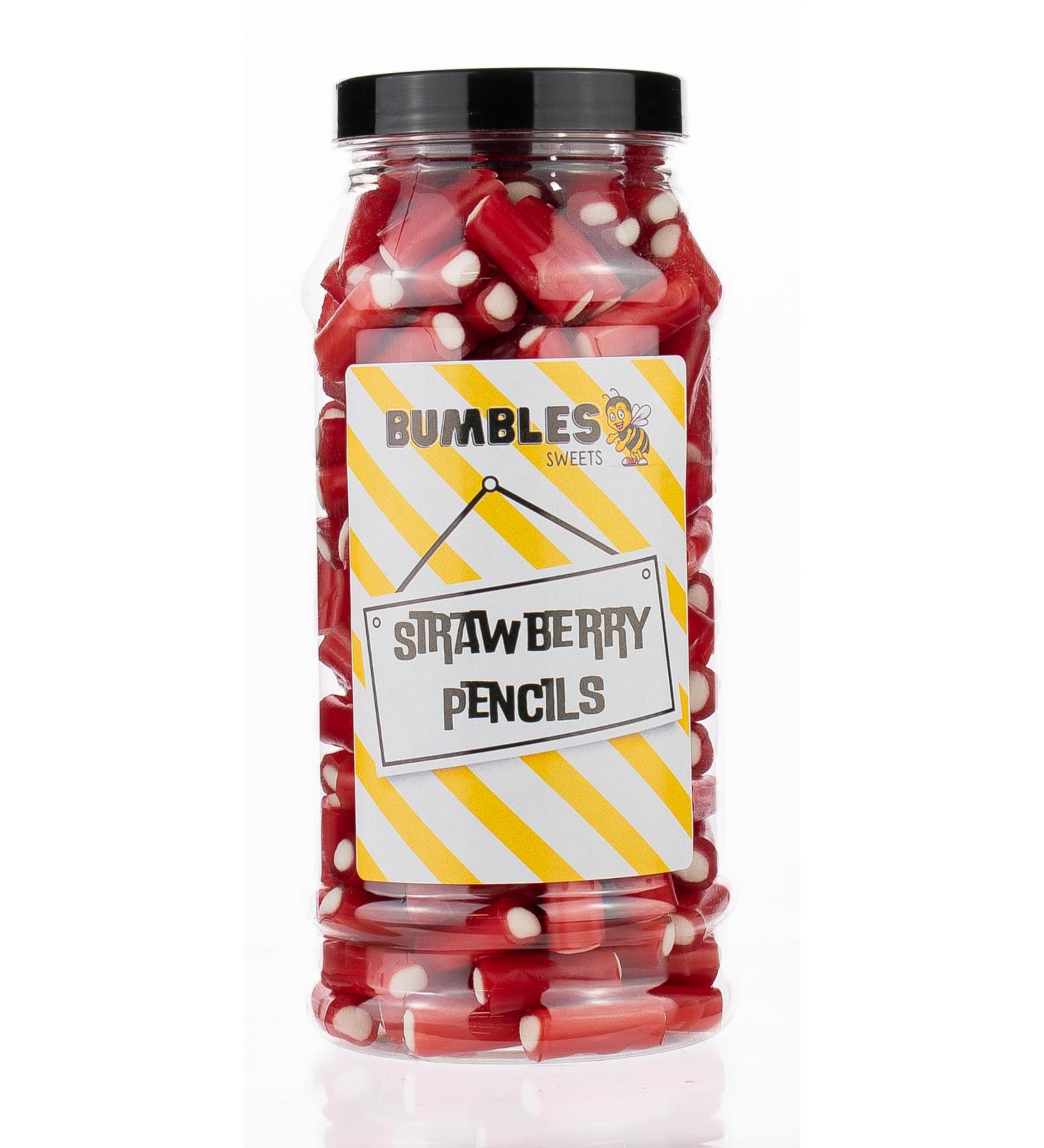 Strawberry Pencil Bites Sweets Gift Jar - Buy Online on GoSupps.com