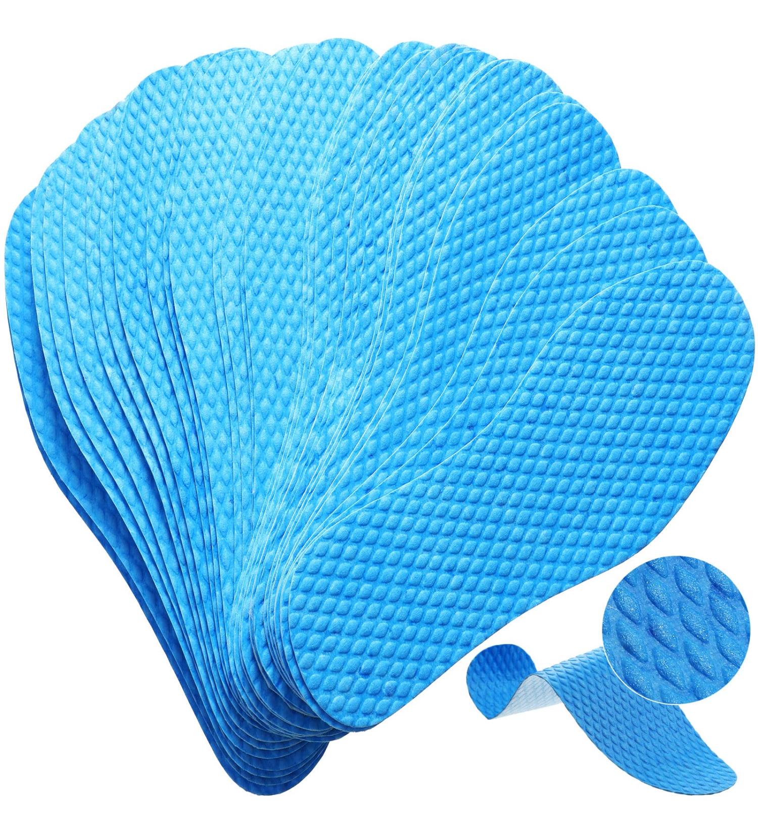 Blue Disposable Breathable Shoe Insoles - 50 Pairs for Men and Women - Odor and Sweat Absorption - Ideal for Hiking, Running, and Sports Shoes - Buy Online on GoSupps.com