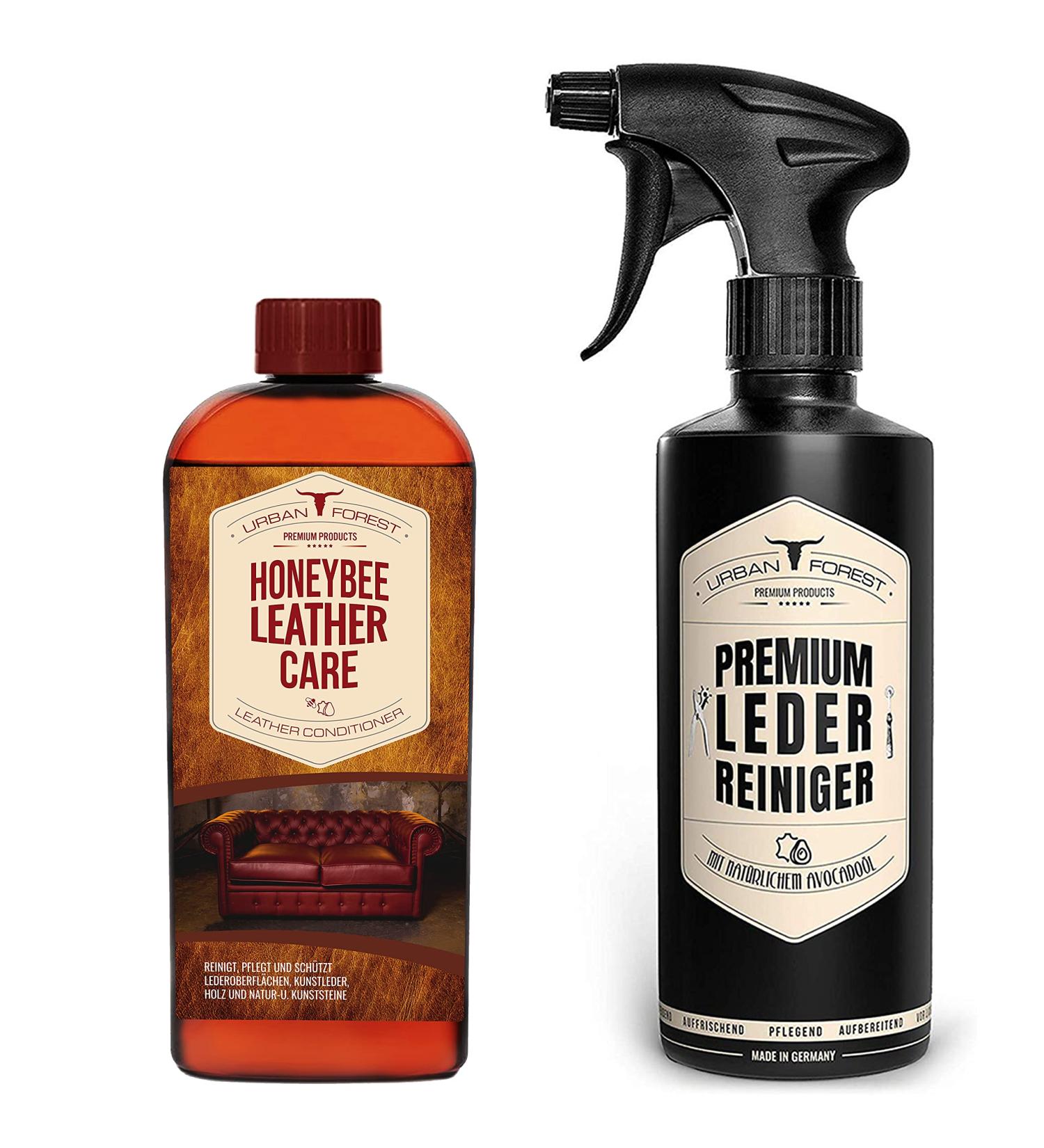 Premium Leather Care Savings Set | Leather Oil & Cleaner with Beeswax & Avocado Oil | Professional Quality by Urban Forest - Buy Online on GoSupps.com
