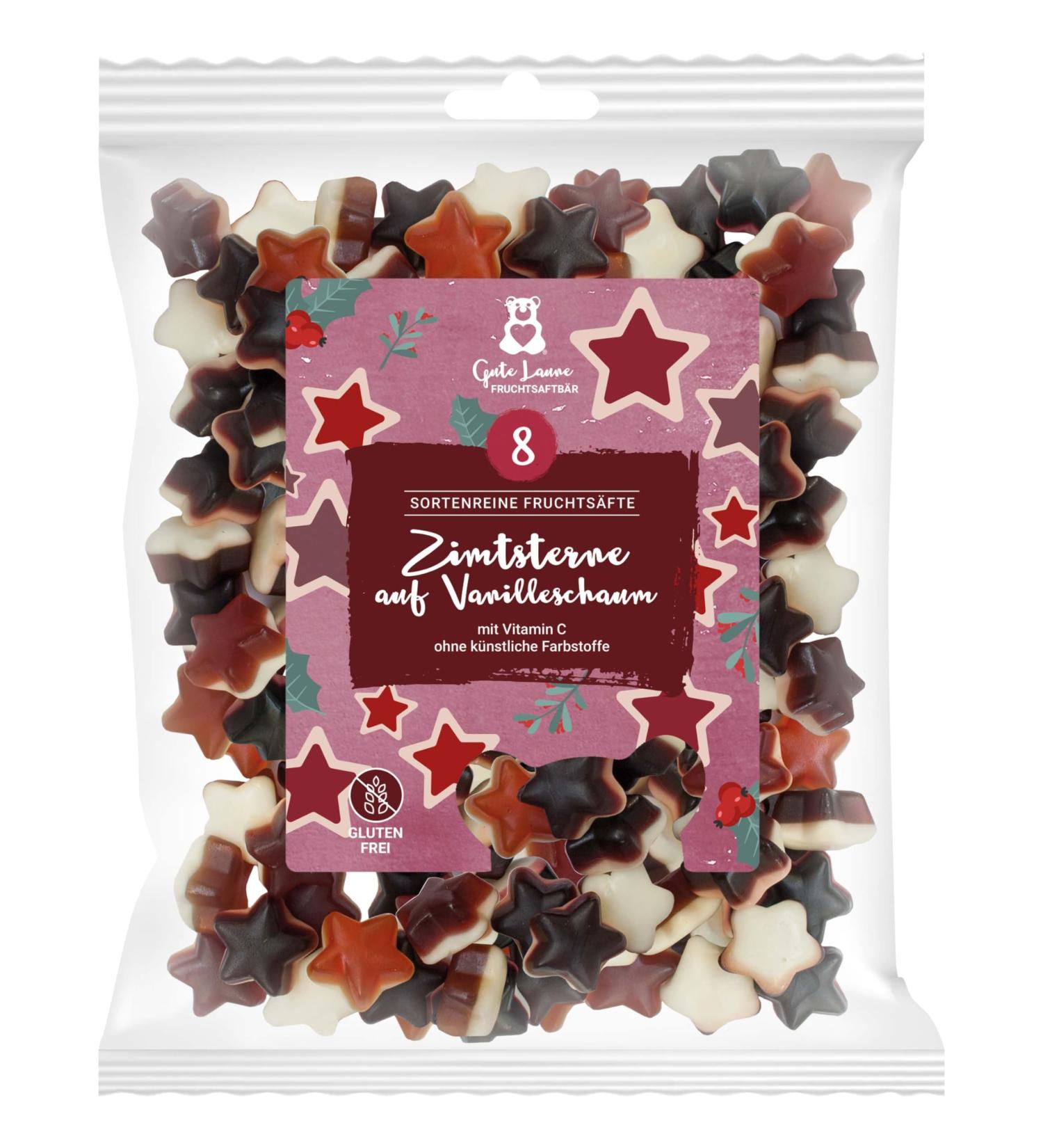  naschlabor naschlabor x Good Mood - Christmas Fruit Juice Bear - No artificial colors or flavor enhancers - Gluten and lactose free (cinnamon stars on vanilla mousse) - 500 g - Buy Online on GoSupps.com