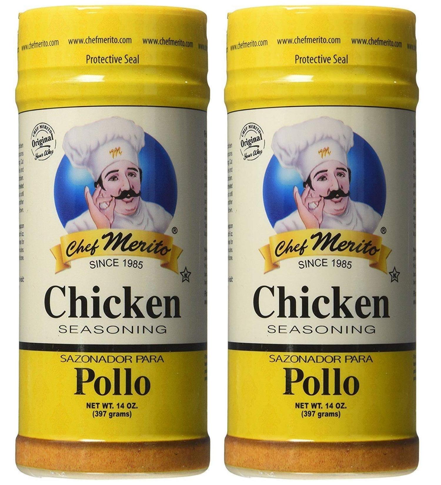 Chef Merito Seasoning Powder (Chicken, 14 oz x 2 pk) Chicken 14 Ounce (Pack of 2)