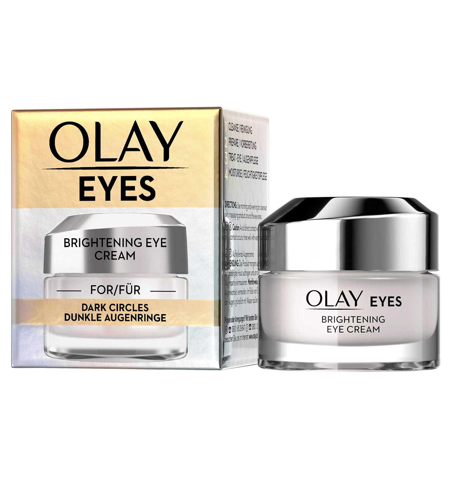 Olay Brightening Eye Cream | 15ml Dark Circle Treatment with Vitamin B3 & Caffeine | All Skin Types - Buy Online on GoSupps.com