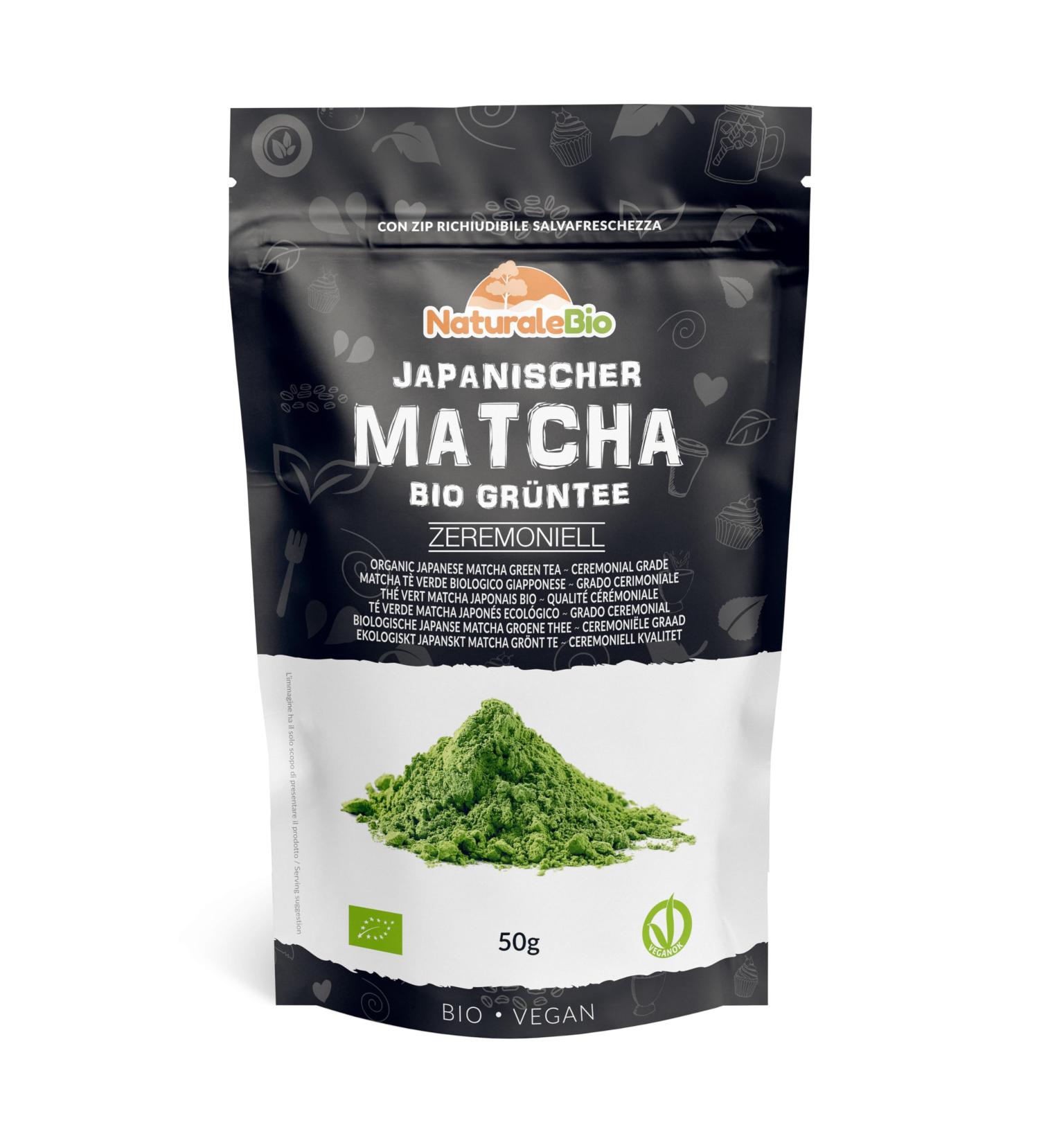 Buy Organic Ceremonial Grade Matcha Tea Powder 50g - Authentic Uji Kyoto Green Tea for Drinking & Cooking - Perfect for Lattes & Tea Ceremonies - Buy Online on GoSupps.com