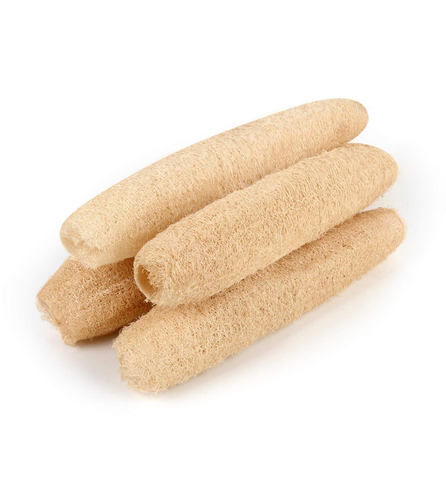 LOBO Natural Large Organic Luffa Shower Loofah Sponges - 4 PCS - Buy Online on GoSupps.com