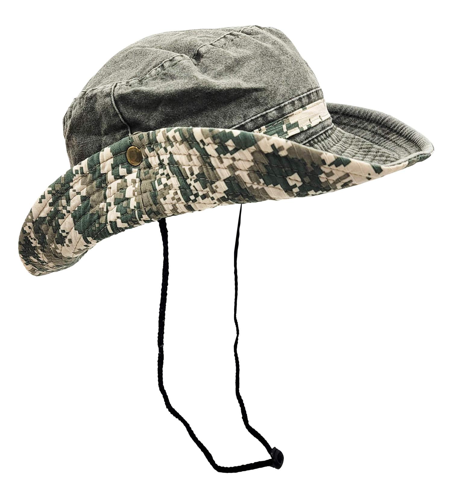Outdoor Boonie Sun Hat for Hiking, Camping, Fishing - Army Green | Men & Women's Military Camo Cap - Buy Online on GoSupps.com