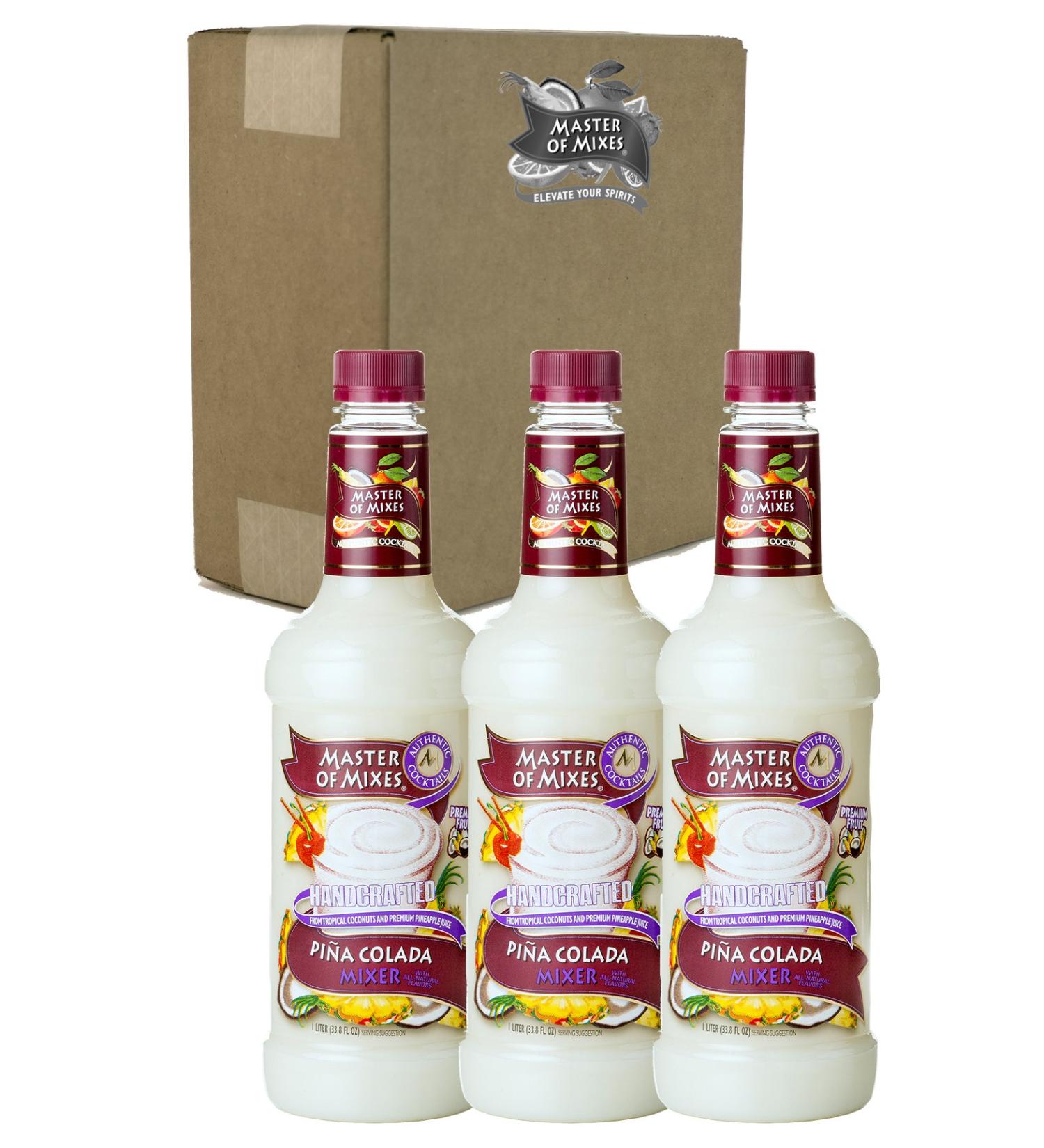 Master of Mixes Pina Colada Drink Mix - Ready to Use, 1L Bottle (Pack of 3) | Delicious Tropical Cocktail - Buy Online on GoSupps.com