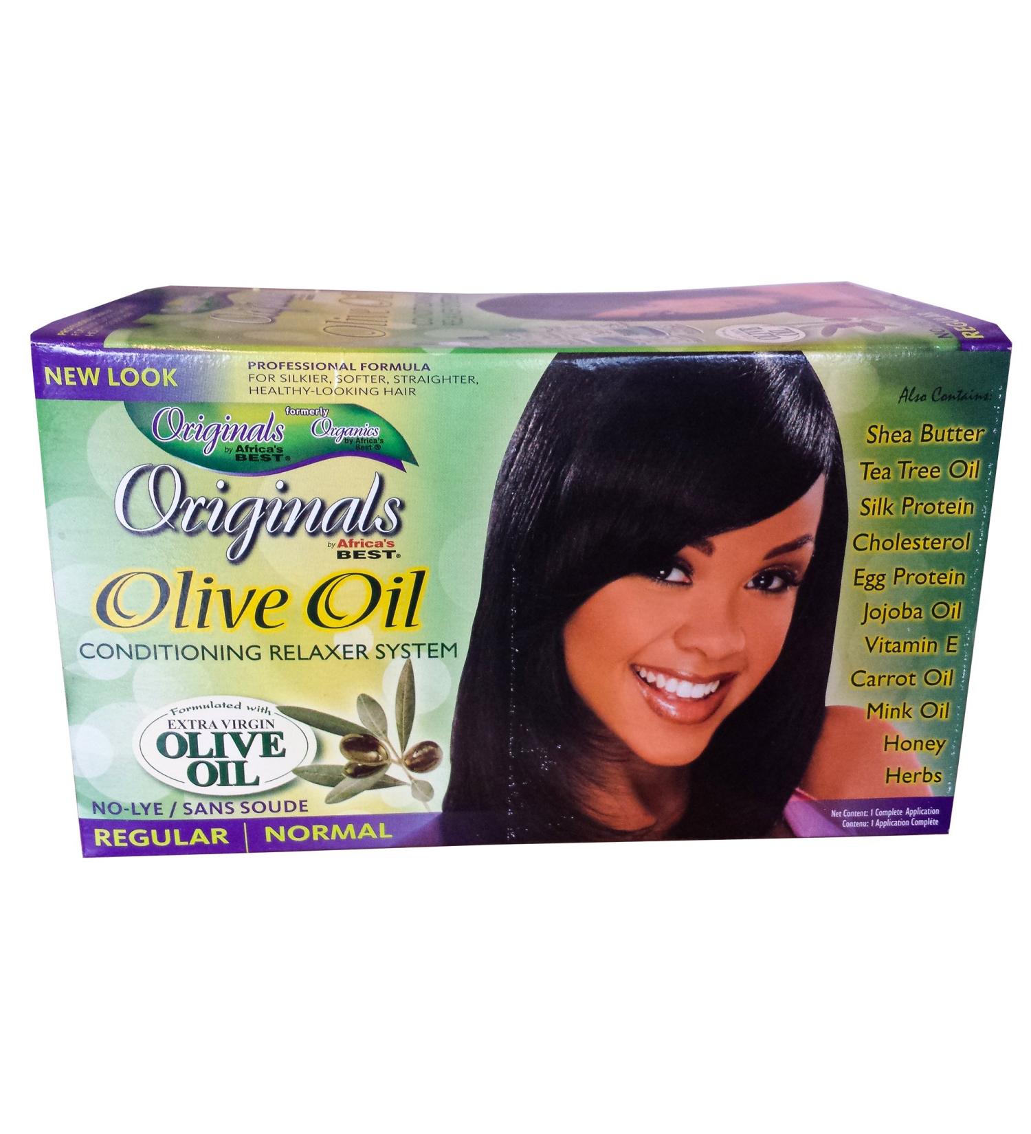 Africa's Best Originals Olive Oil Conditioning Relaxer System for Women Regular/Normal