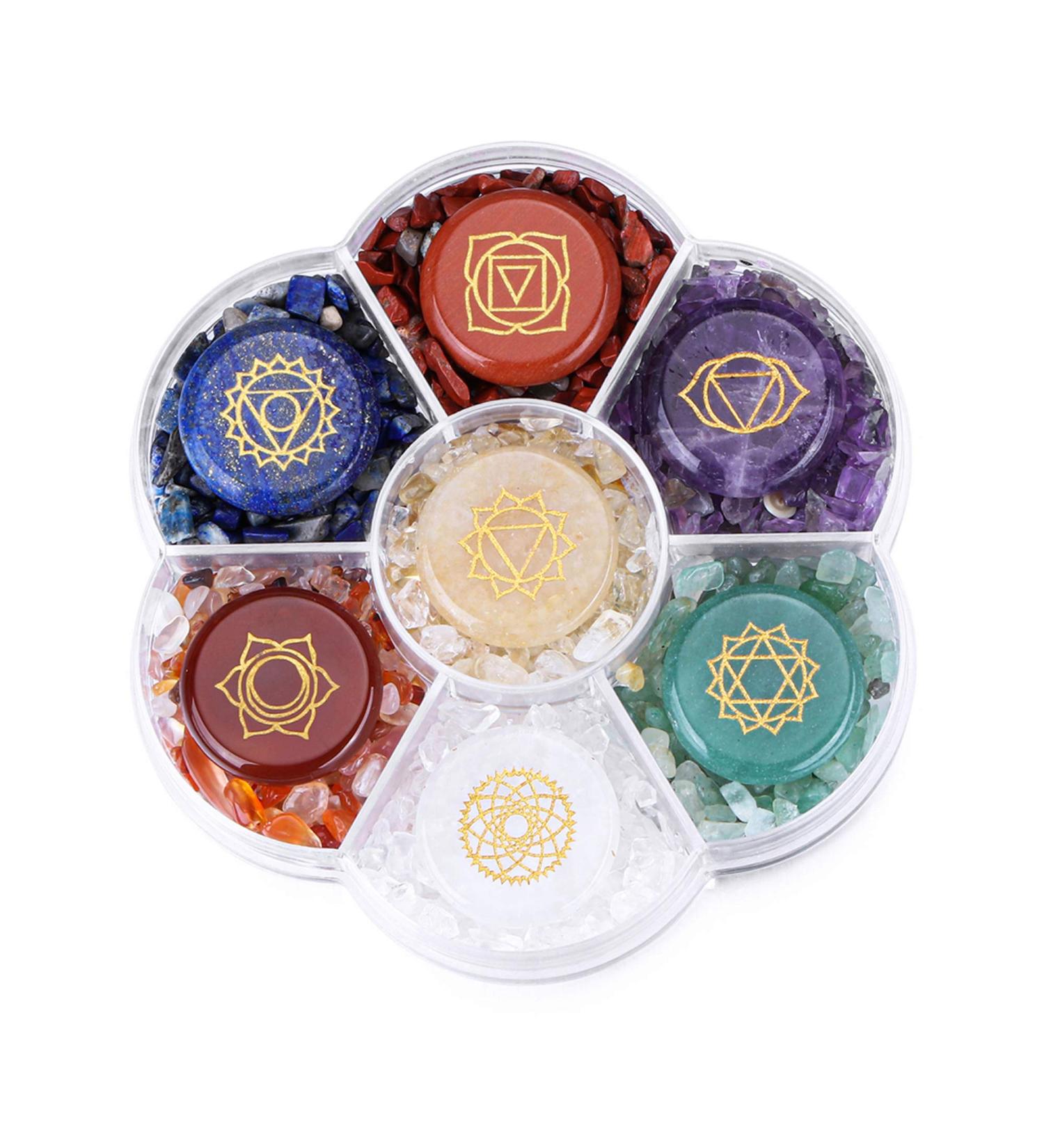 7 Chakra Healing Crystals Set | Reiki Gemstones for Meditation & Therapy - Buy Online on GoSupps.com