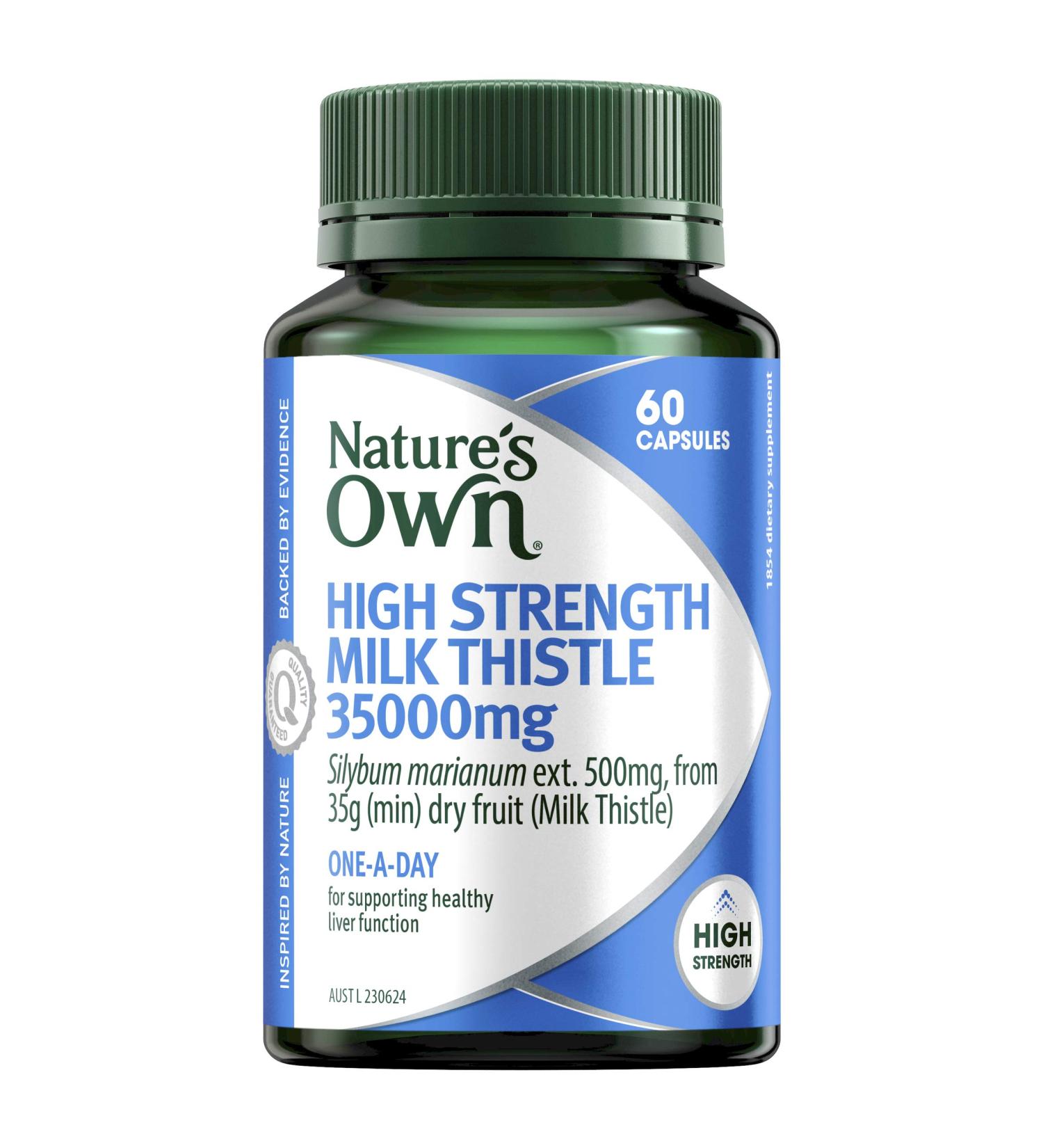 Nature's Own High Strength Milk Thistle 35000 60 Capsules - Buy Online on GoSupps.com