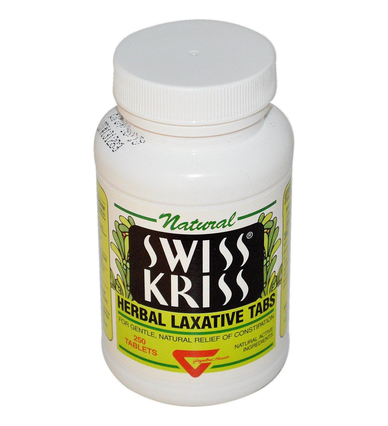 Natural Swiss Kriss Herbal Laxative - 250 Tablets