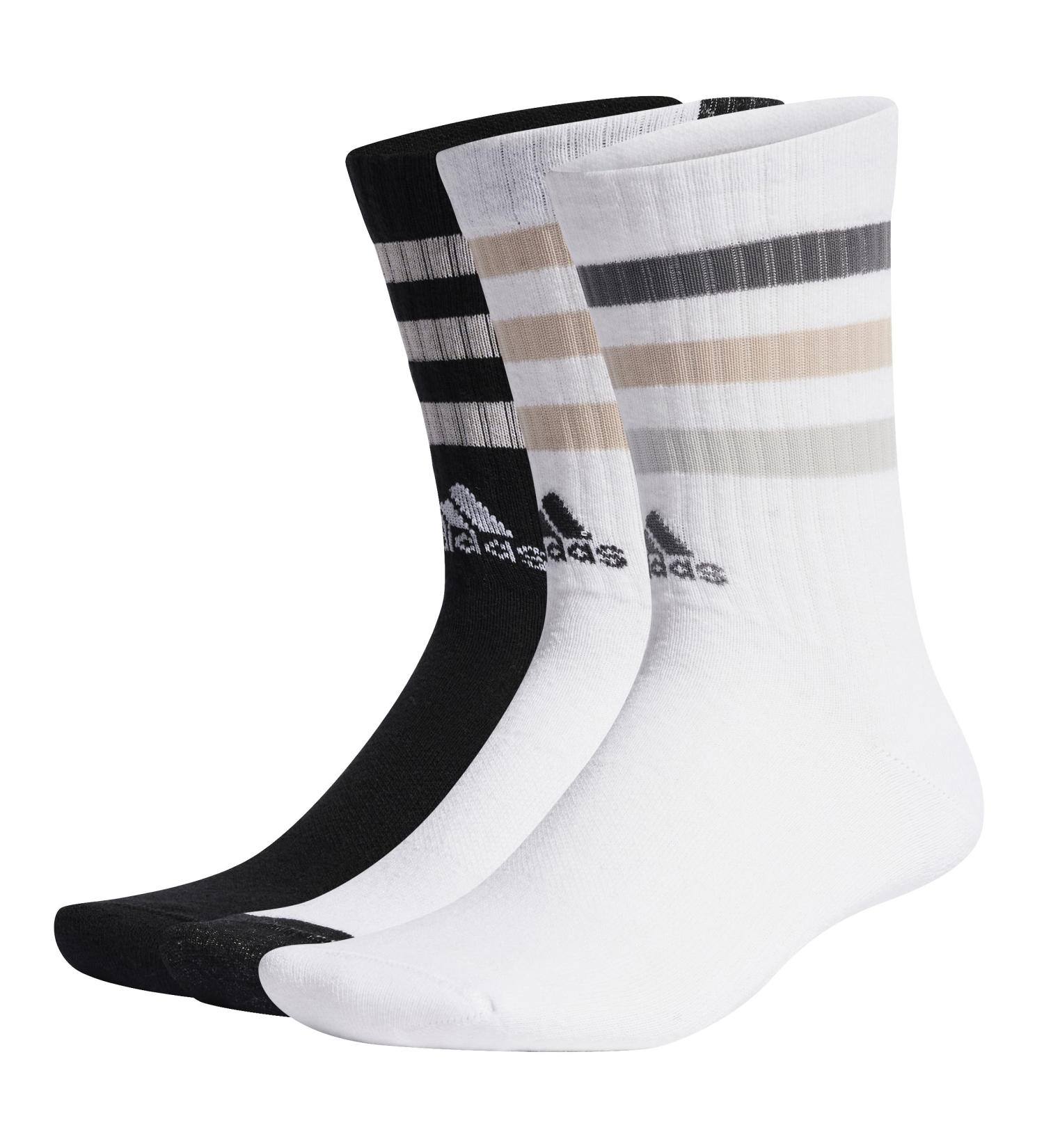 Buy adidas Unisex Bold 3-Stripes Cushioned Crew Socks - 3 Pairs (1 Pack) L White/Black/White for Ultimate Comfort | International Shipping Available - Buy Online on GoSupps.com