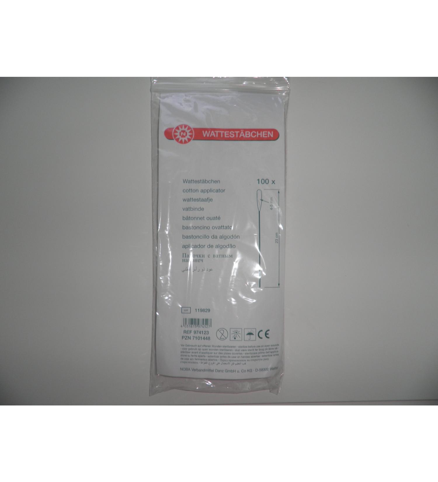Cotton buds 23cm 4-5mm cotton head with wooden holder 100 pieces