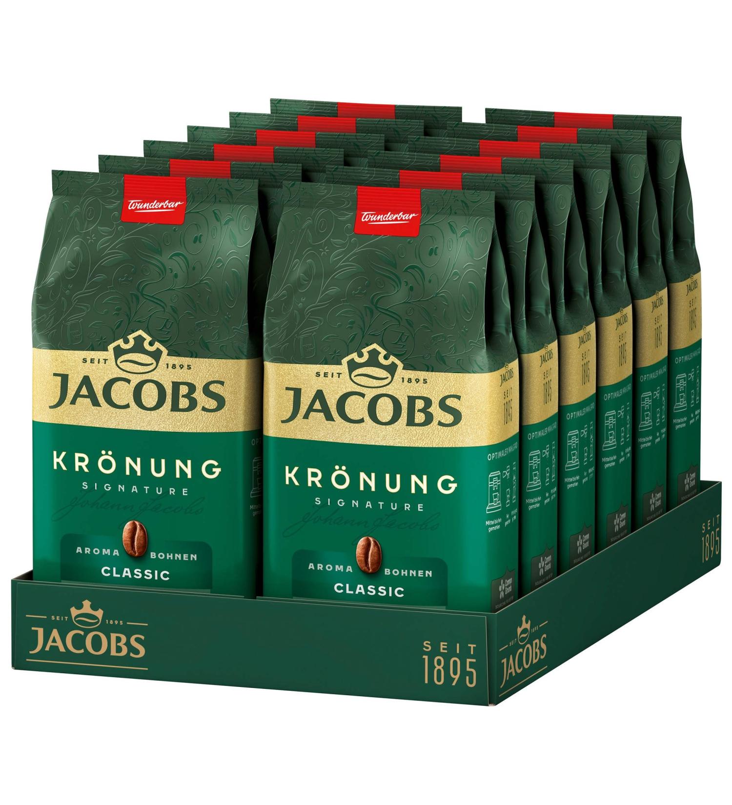 Jacobs Kr nung Aroma-Bohnen Caf en Grains Lot de 12 12 x 500g - Buy Online on GoSupps.com