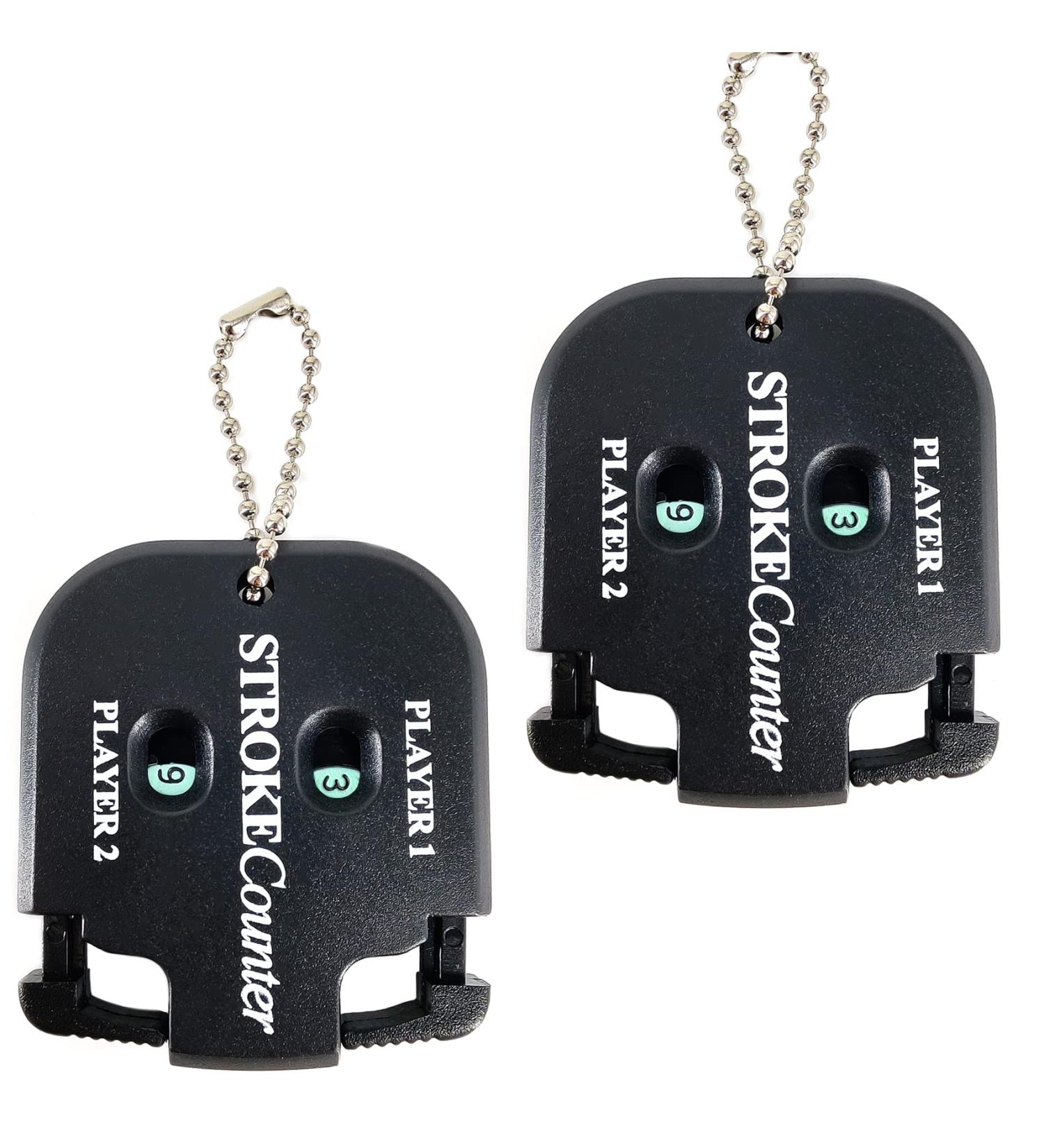 Rovepic 2 Pack Golf Score Counter - Mini Square Handy Shot Count Tool with Key Chain - Plastic Golf Training Aid - Buy Online on GoSupps.com