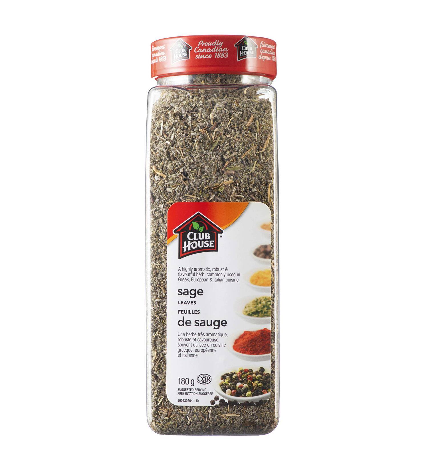 Club House Quality Natural Herbs and Spices Sage Leaves 180g - Buy Online on GoSupps.com