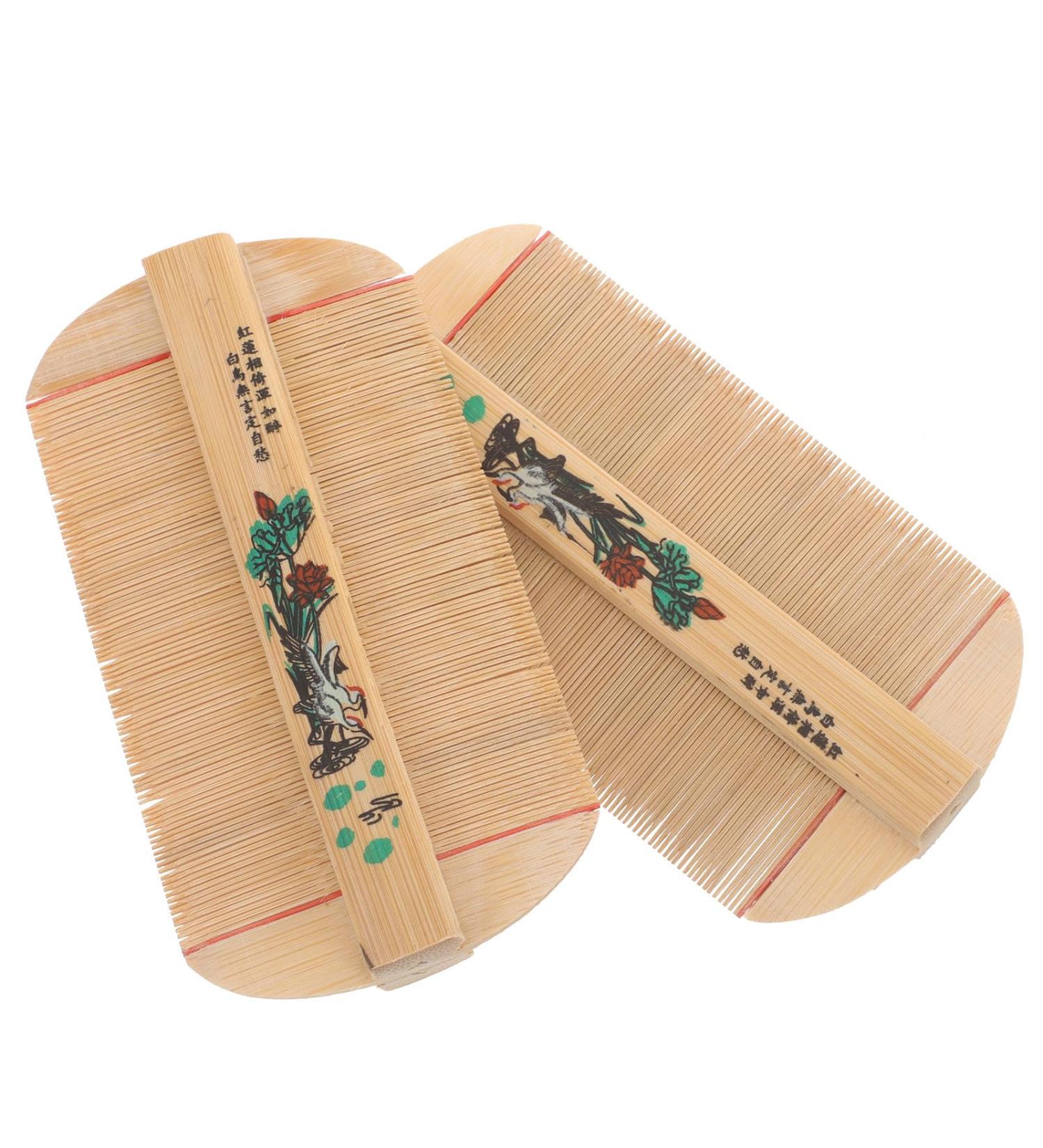 Ciieeo Lot de 2 Peignes Cheveux en Bambou Dense Antipelliculaire Outil Multifonction de Soin Capillaire Peigne Portable pour Cuir Chevelu Sensible Usage Familial et Style Al atoire - Buy Online on GoSupps.com