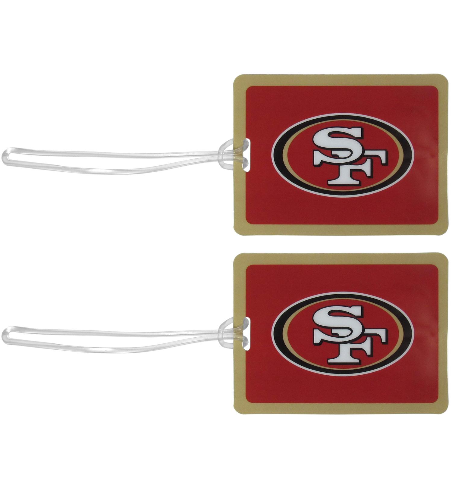 NFL San Francisco 49ers Vinyl Luggage Tag 2pk - Red | Official Team Merchandise - Buy Online on GoSupps.com