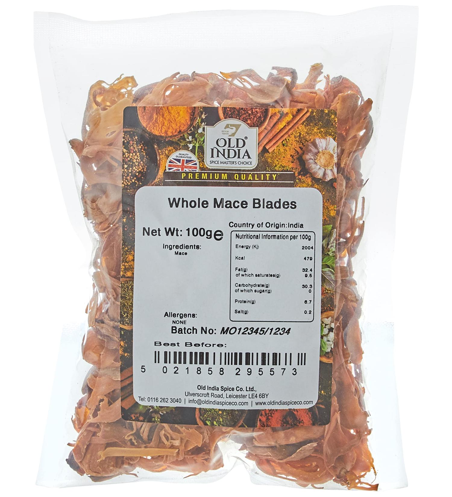 Old India Whole Mace Blades 100g - Premium Quality Mace Spice - Buy Online on GoSupps.com
