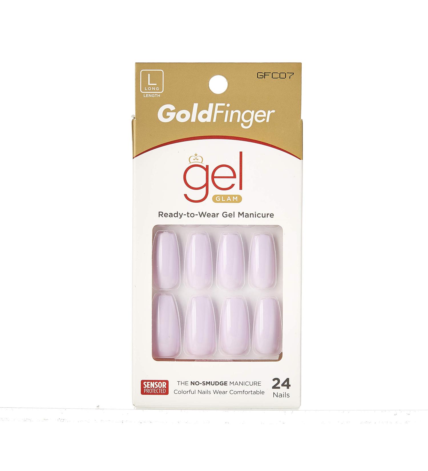 GoldFinger Press On Nails - 24 Full Cover Long Fake Nails with Glue - Manicure Set - Buy Online on GoSupps.com