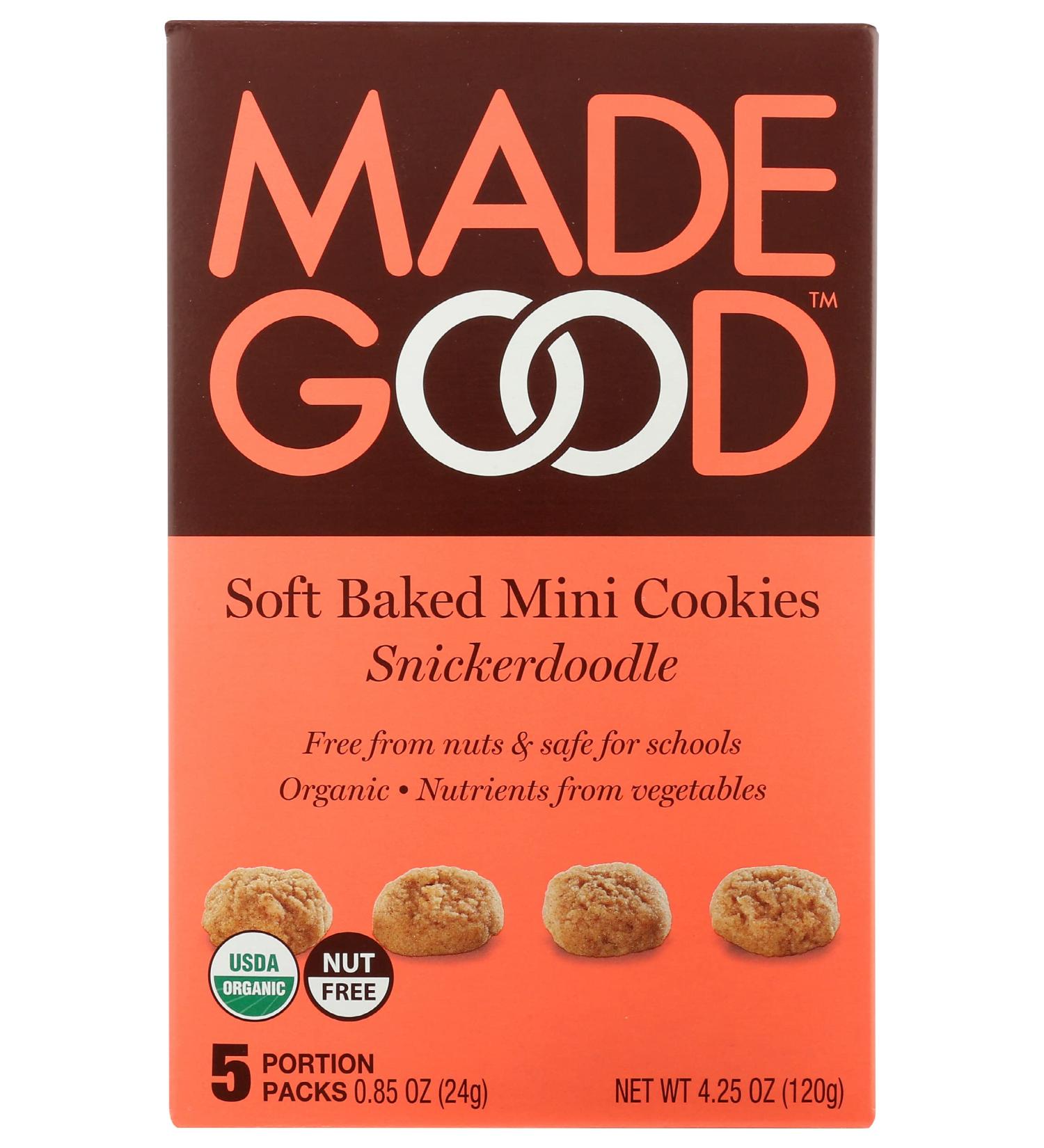 MADEGOOD Organic Mini Snickerdoodle Cookies - Soft Baked, 4.25 OZ | Healthy Snack - Buy Online on GoSupps.com