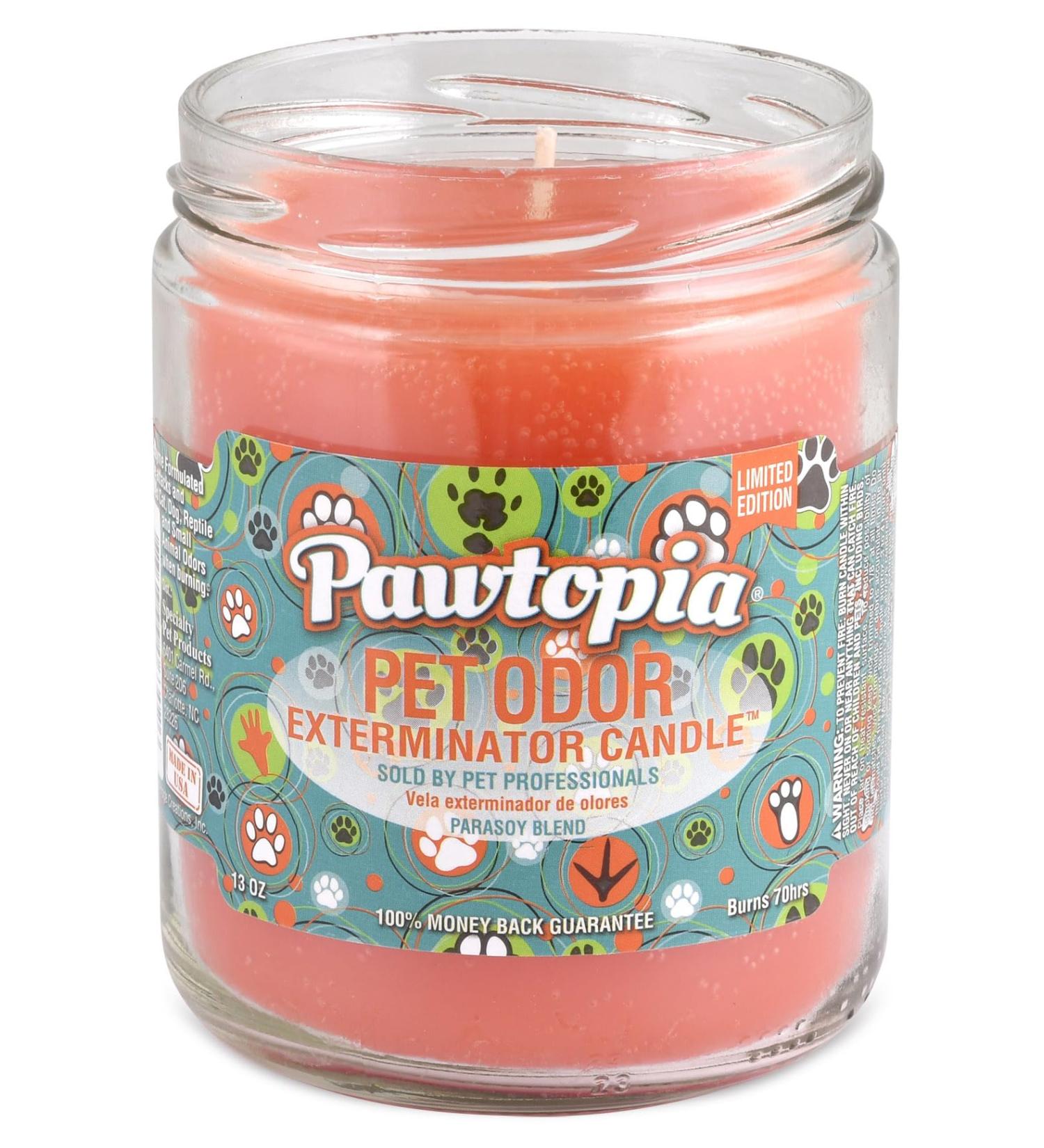 Pawtopia Pet Odor Exterminator 13 Ounce Jar Candle Pawtopia 1