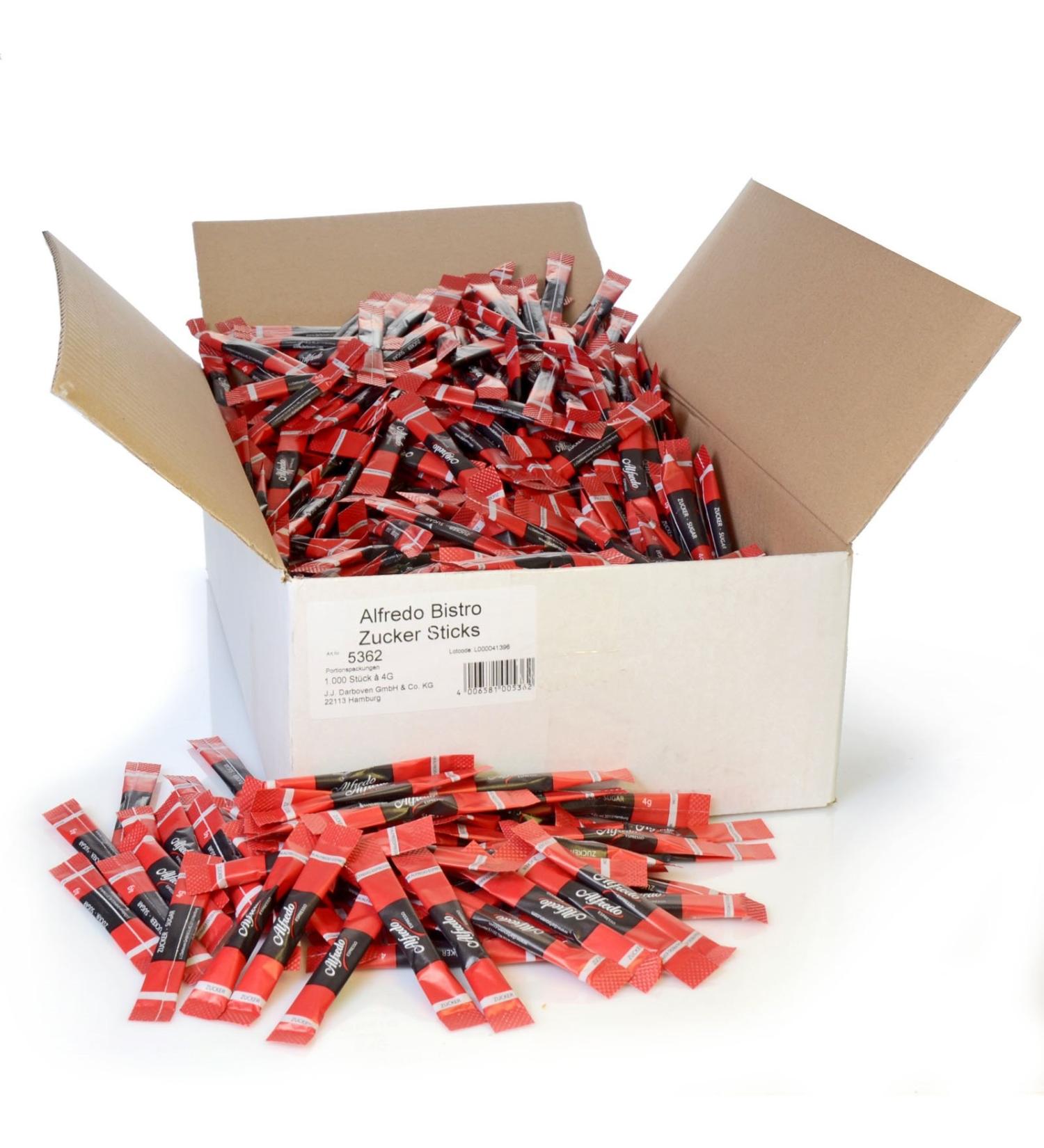 Alfredo Sugar Sticks 1000 x 4g Bistro Sugar