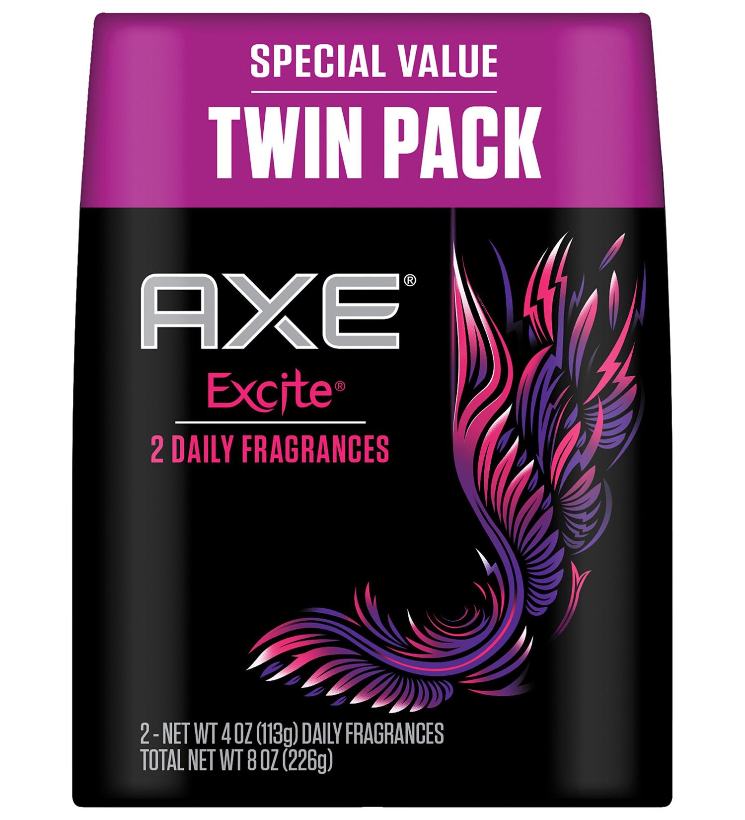 Axe Bodyspray Excite 4 oz Twin Pack