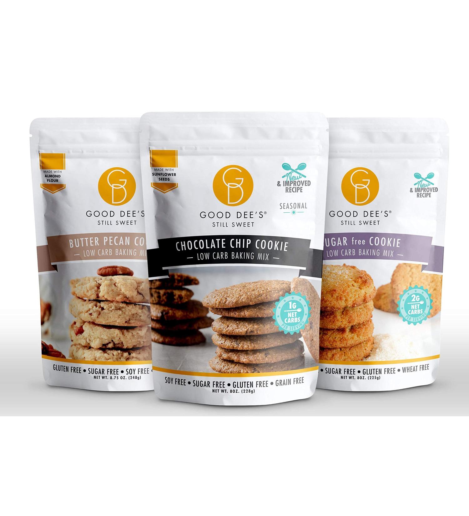 Good Dee's Low Carb Chocolate Chip Cookie Baking Mix - 8 oz | Sugar-Free & Keto Friendly - Buy Online on GoSupps.com