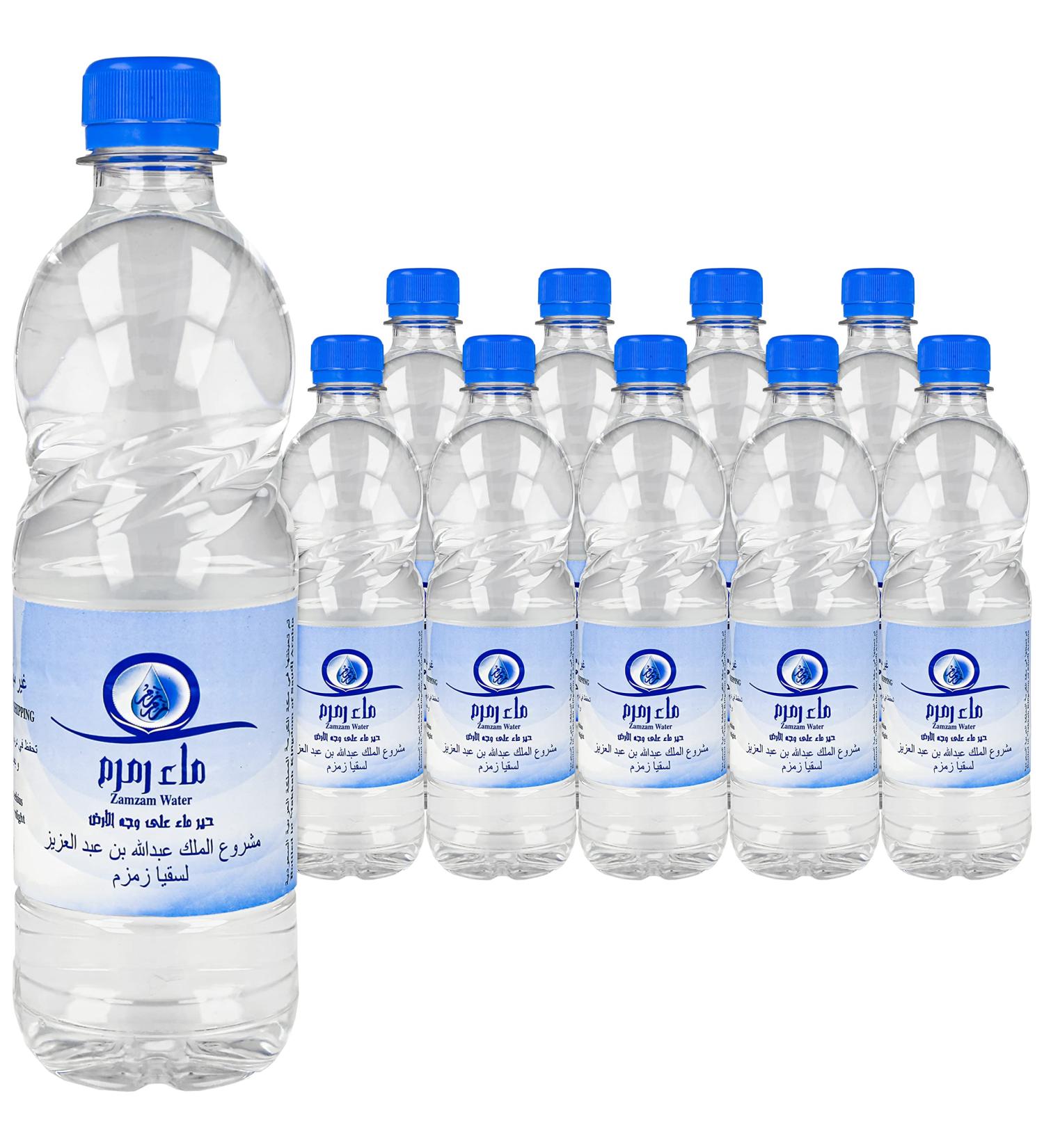 Premium Zam Zam Water (10x 0.5L) - Authentic Makkah Spring Water Pure Zemzem Suyu for International Shipping - Buy Online on GoSupps.com