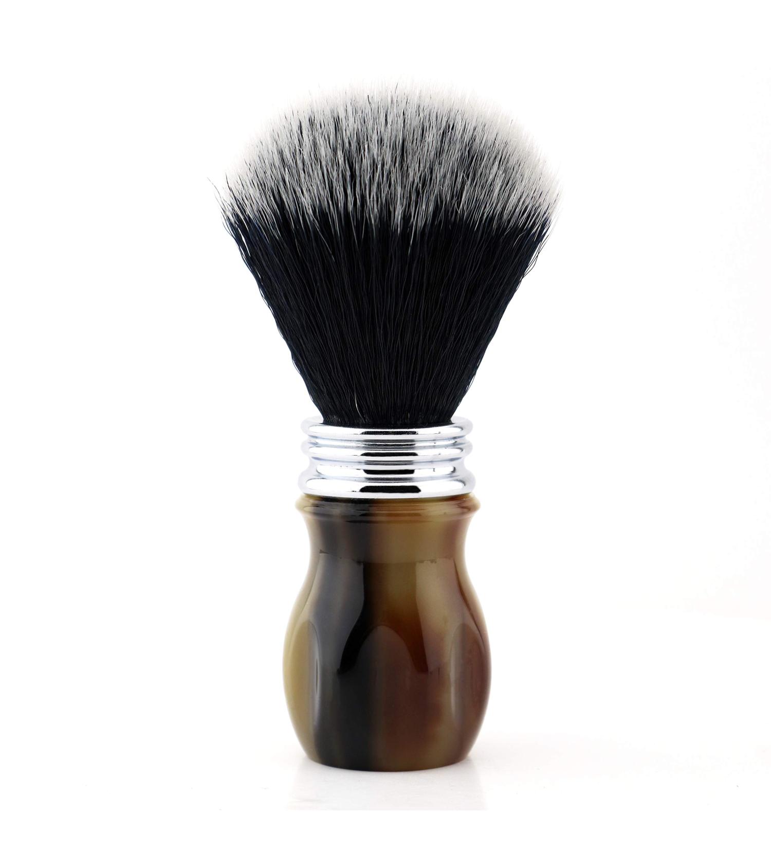 Handle made of synthetic resin and synthetic hair vegan shaving option great gift for any shaving lover