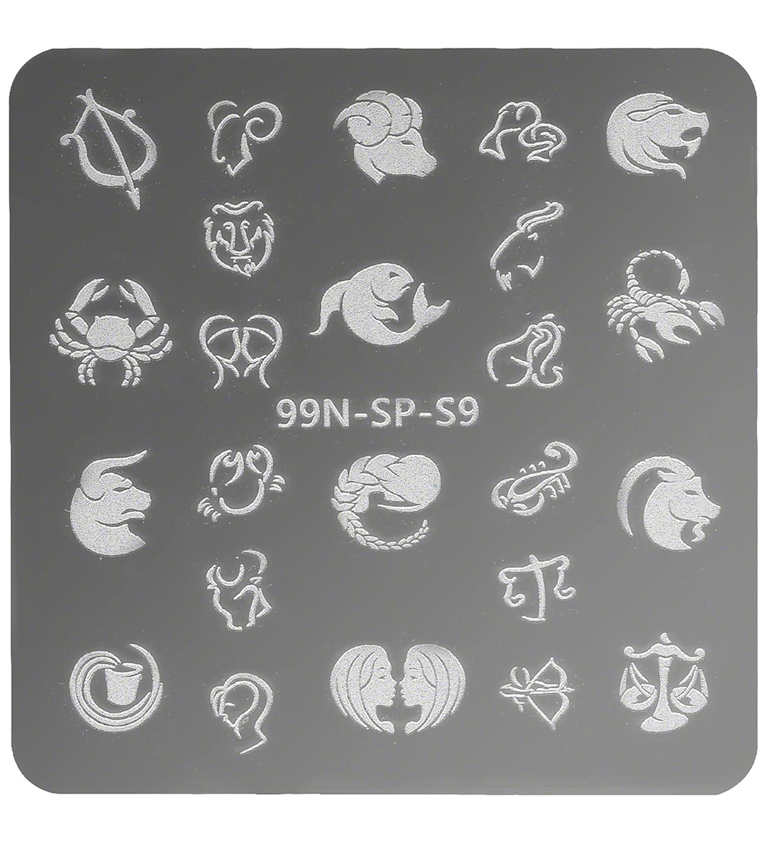 99nails Stamping Plate Square - Star Sign | Perfect for Nail Art & DIY Designs - Buy Online on GoSupps.com