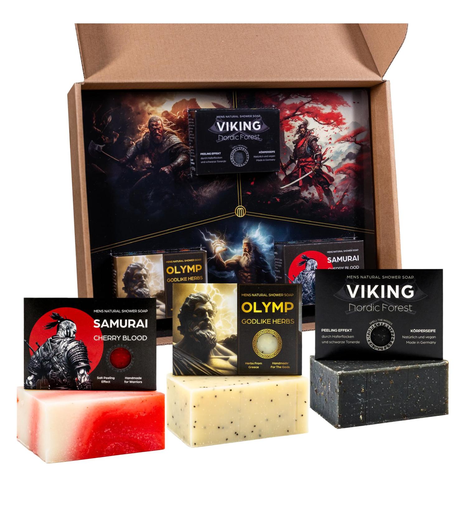 MEDUNA Soap Bundle - Viking Samurai Olymp 300g | Premium International Shipping - Buy Online on GoSupps.com