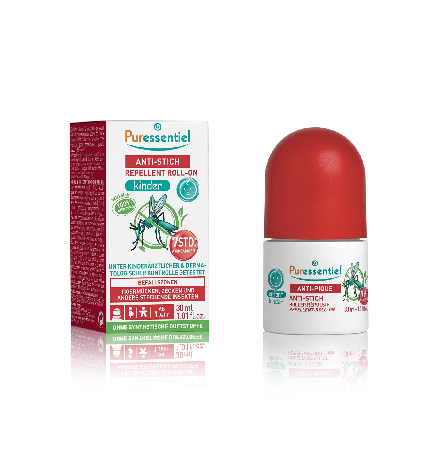 Pure Essentiel Anti-Stitch Baby Repellent Roll-On | 100% Plant-Based Mosquito Protection for Ages 6 Months+ | 30 ml - Buy Online on GoSupps.com