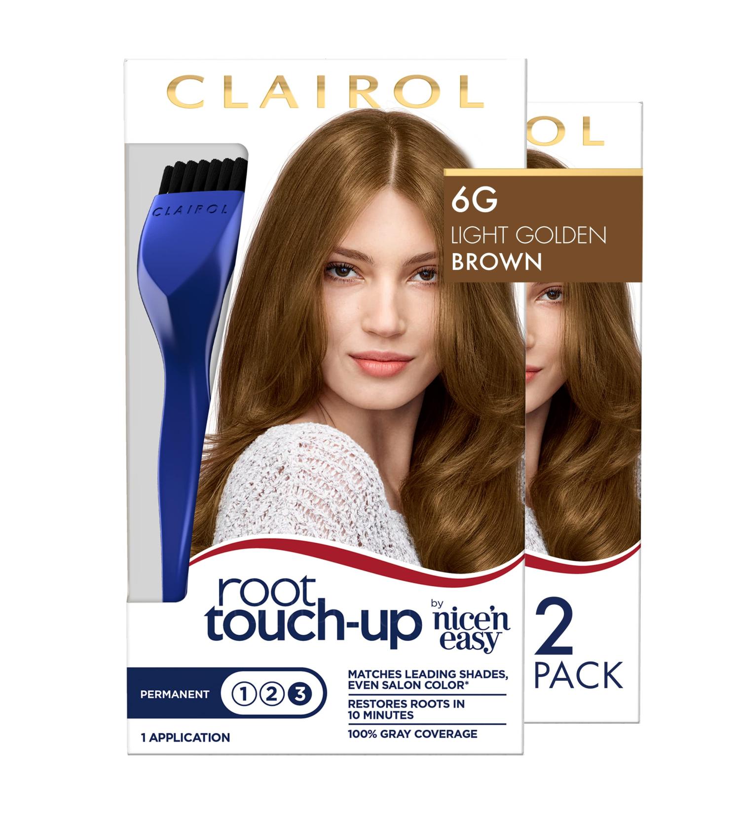 Clairol Root Touch-Up Nice'n Easy 6G Light Golden Brown Hair Dye Pack of 2 - Buy Online on GoSupps.com