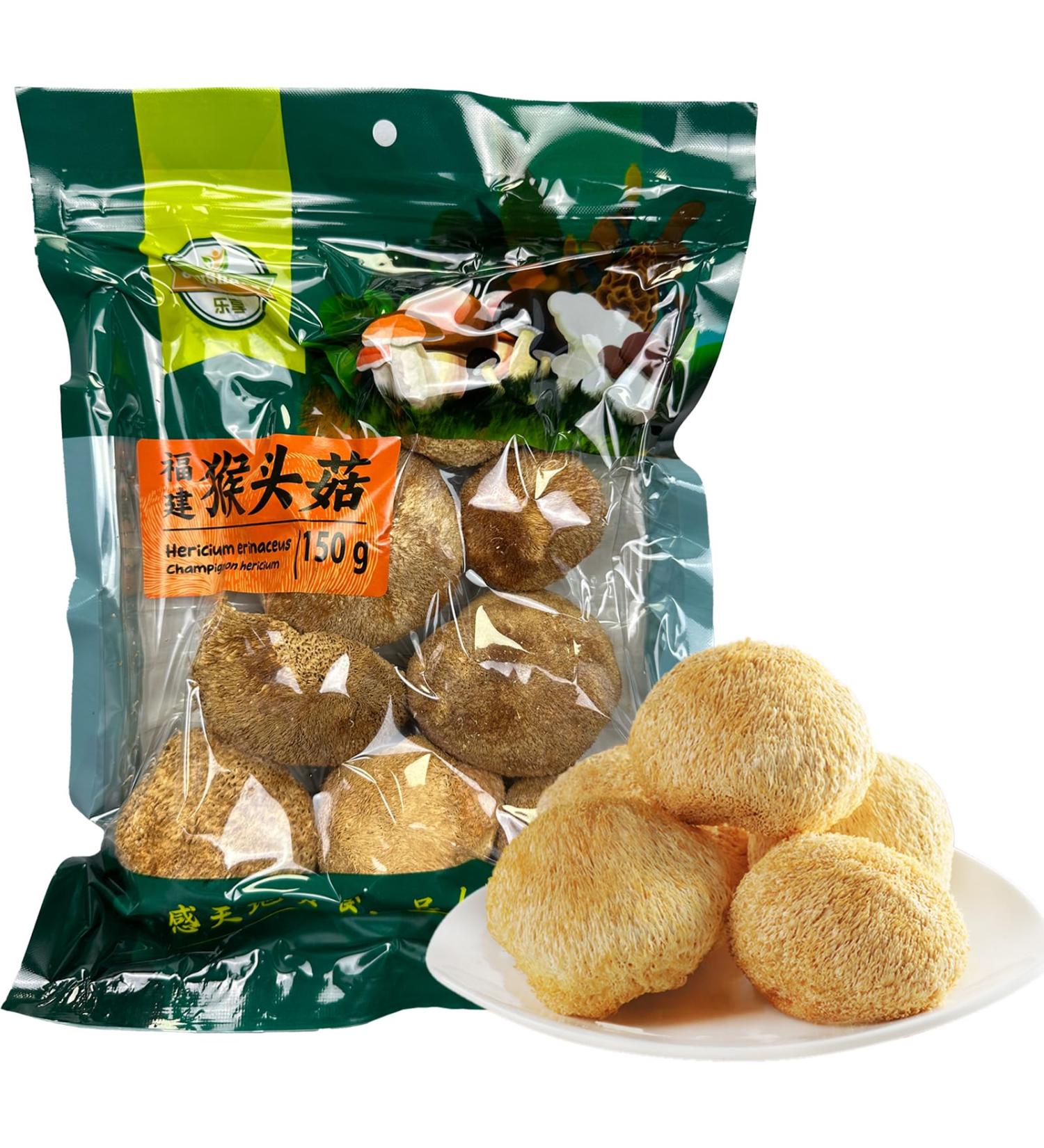 JOYSHARE Dried Lion s Mane Mushrooms Hericium erinaceus Rich Umami Flavor Easy to Rehydrate No Additives Vegan 150g - Buy Online on GoSupps.com