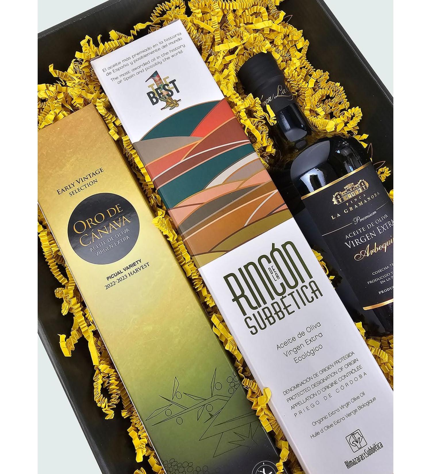 3 Best Extra Virgin Olive Oils from Spain 2023 - Pack of 3 Bottles of 500 ml (Gift Box) - Buy Online on GoSupps.com