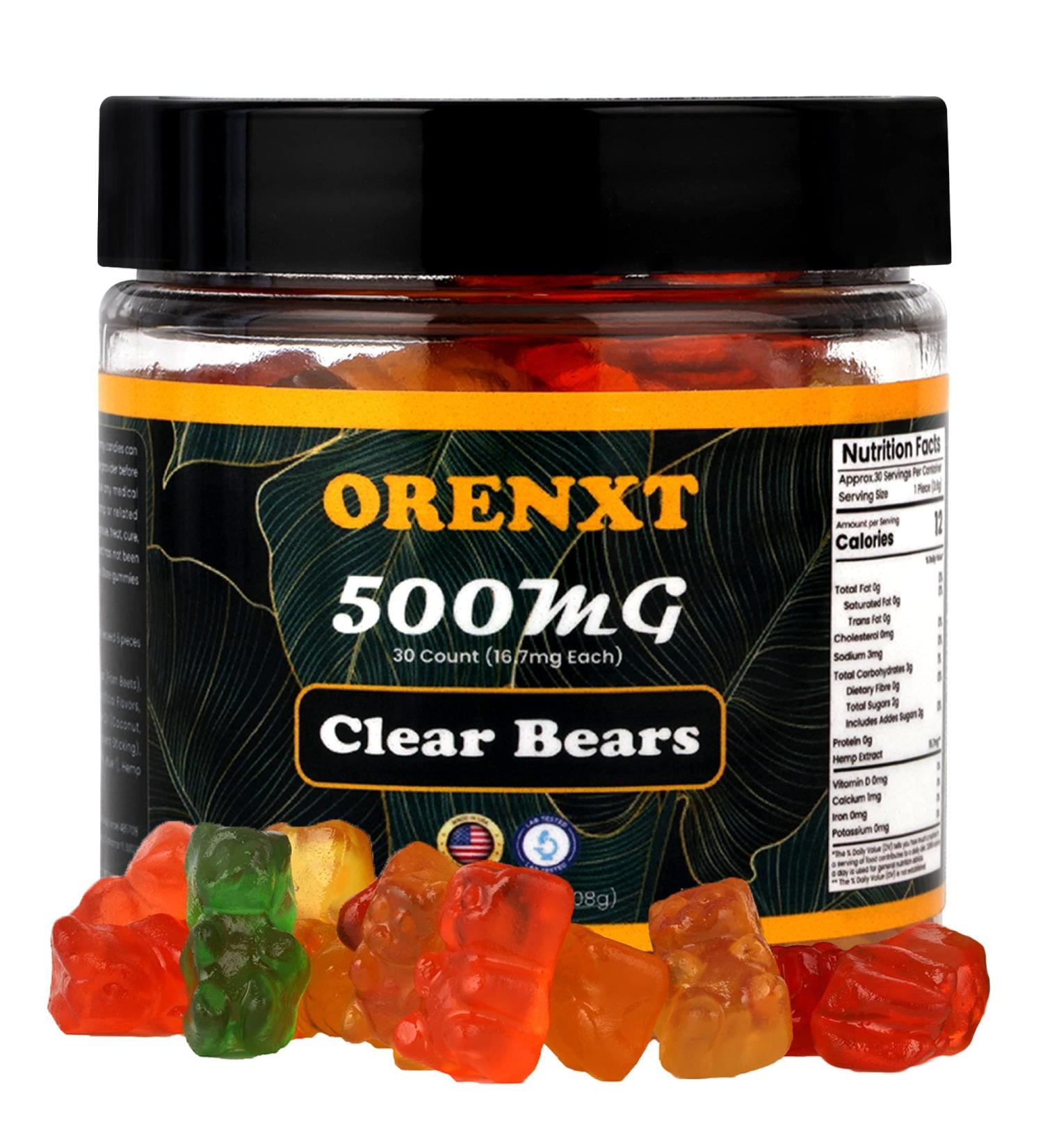 Organic Bear Hemp Gummies for Sleep | Made in USA | 986 000 High Potency | Omega 3 6 9 & Vitamin E Infused | Gomitas para Dormir | Gluten Free Clear Fruity - Buy Online on GoSupps.com