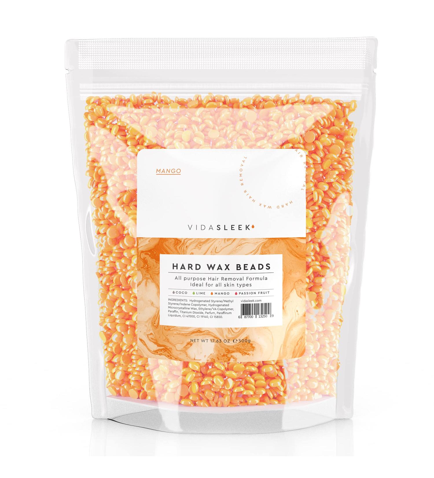 Hard Wax Beads - All Purpose Hair Removal Wax - No Strips Needed - Mango Scent - 17.63 oz