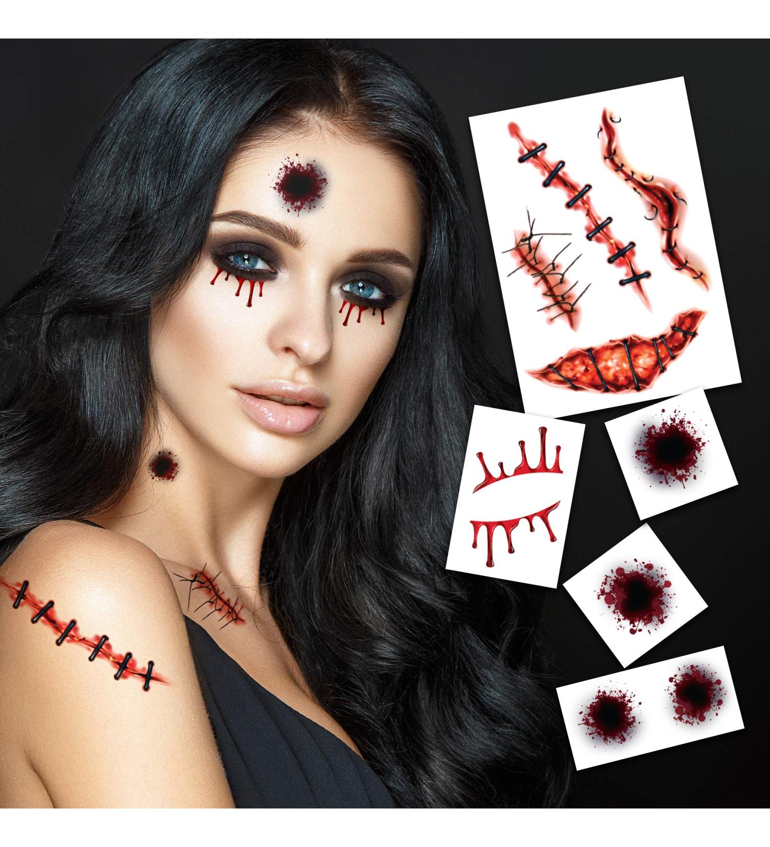 Halloween Horror Temporary Tattoos | Halloween Costume Tattoo Kit | Skin Safe | MADE IN THE USA | Removable - Buy Online on GoSupps.com