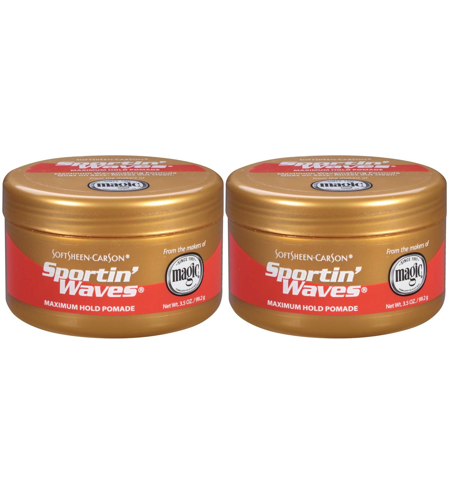 Softsheen Carson Sportin' Waves Maximum Hold Pomade 2 Count 3.5 Ounce (Pack of 2) Maximum Hold - Buy Online on GoSupps.com