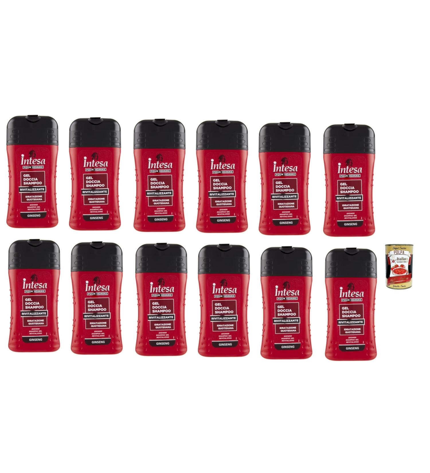 Agree Homme shower & shampoo 12 x 250 ginseng compatible with body and hair + Italian Gourmet polpa 400 g - Buy Online on GoSupps.com