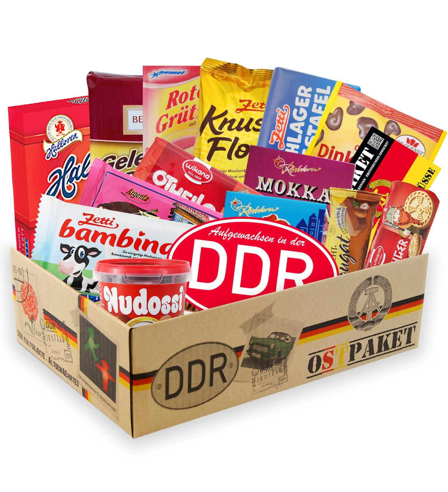 Honbeanify Ostpacket Schokobox XL Best Friend - GDR Sticker Ostalgie Gift Box for Birthdays & Parties | International Shipping - Buy Online on GoSupps.com